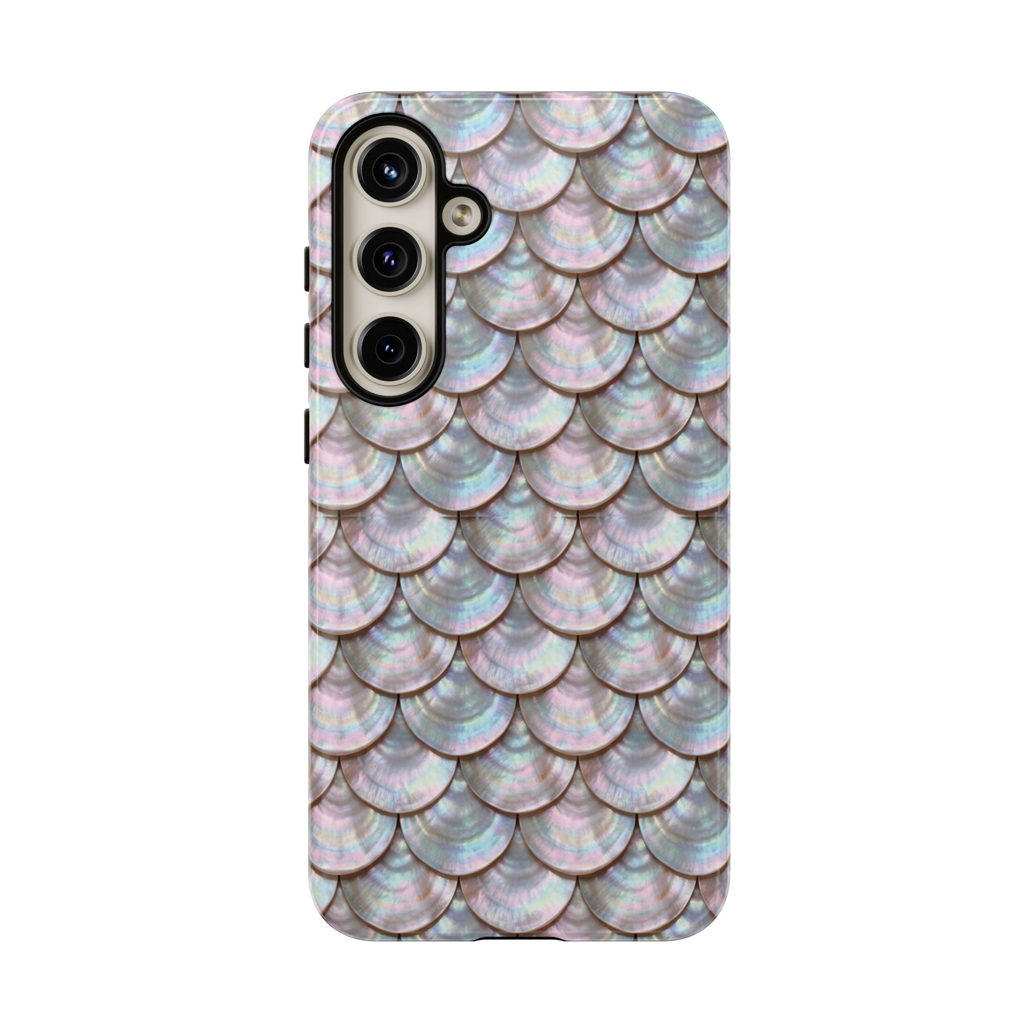 Mother of Pearl Scallop Scale Phone Case — Luxury Galaxy iPhone & Pixel