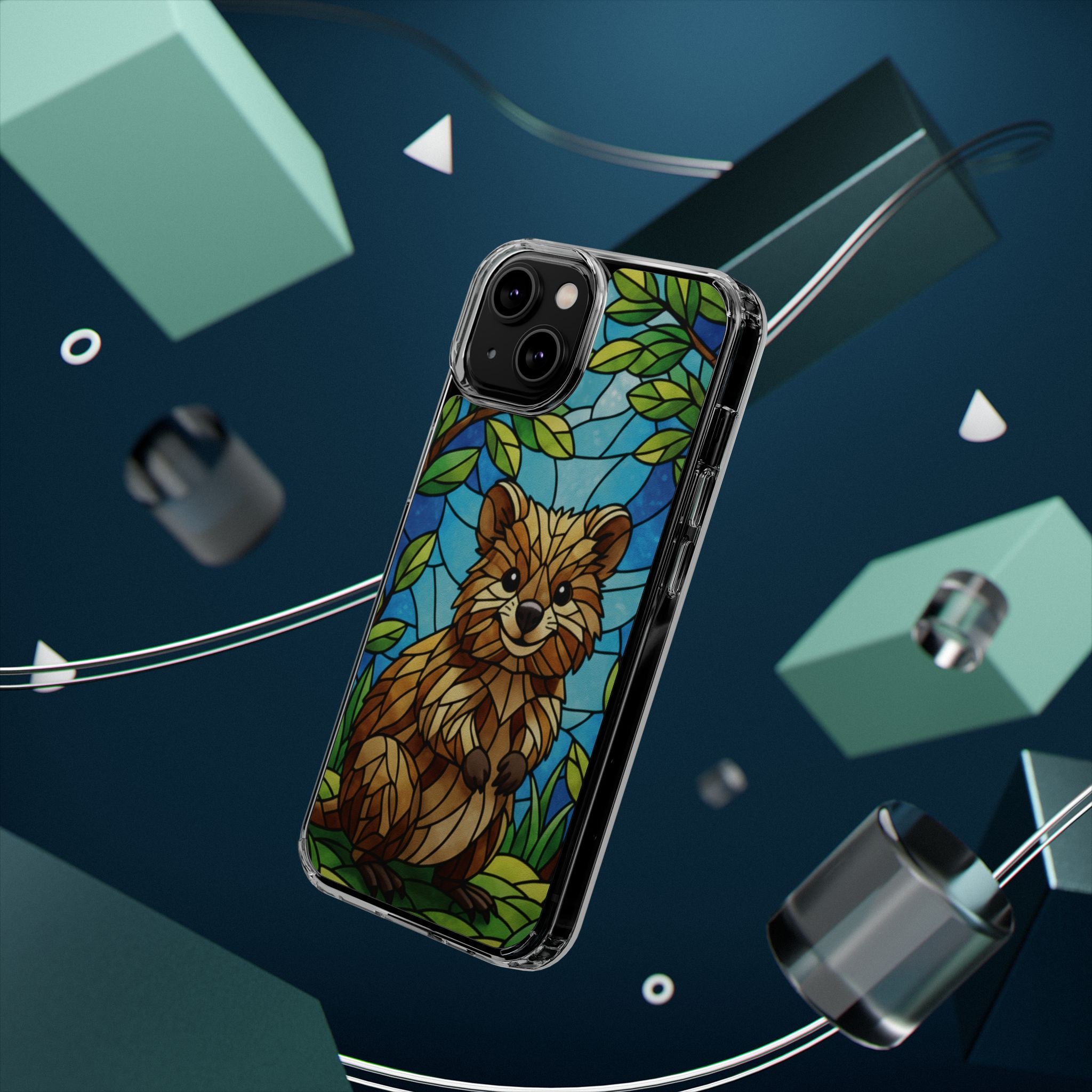 Quokka Phone Case Design Art Mobile Cover Phone Protection Device Skin Animal Print Stained Glass Art Australian Wildlife Gift Idea Phone