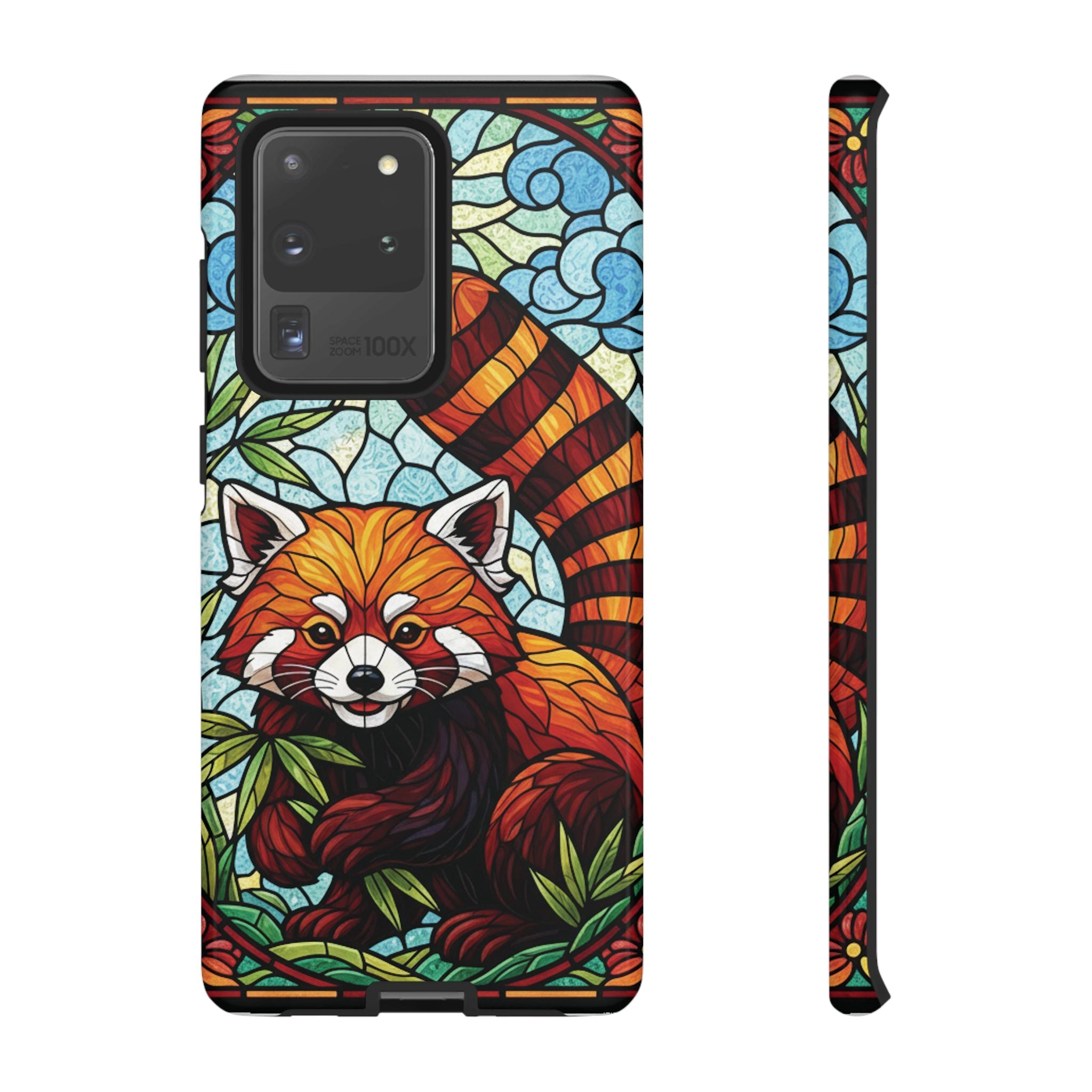 Red Panda Stained Glass Phone Case | Samsung iPhone Pixel