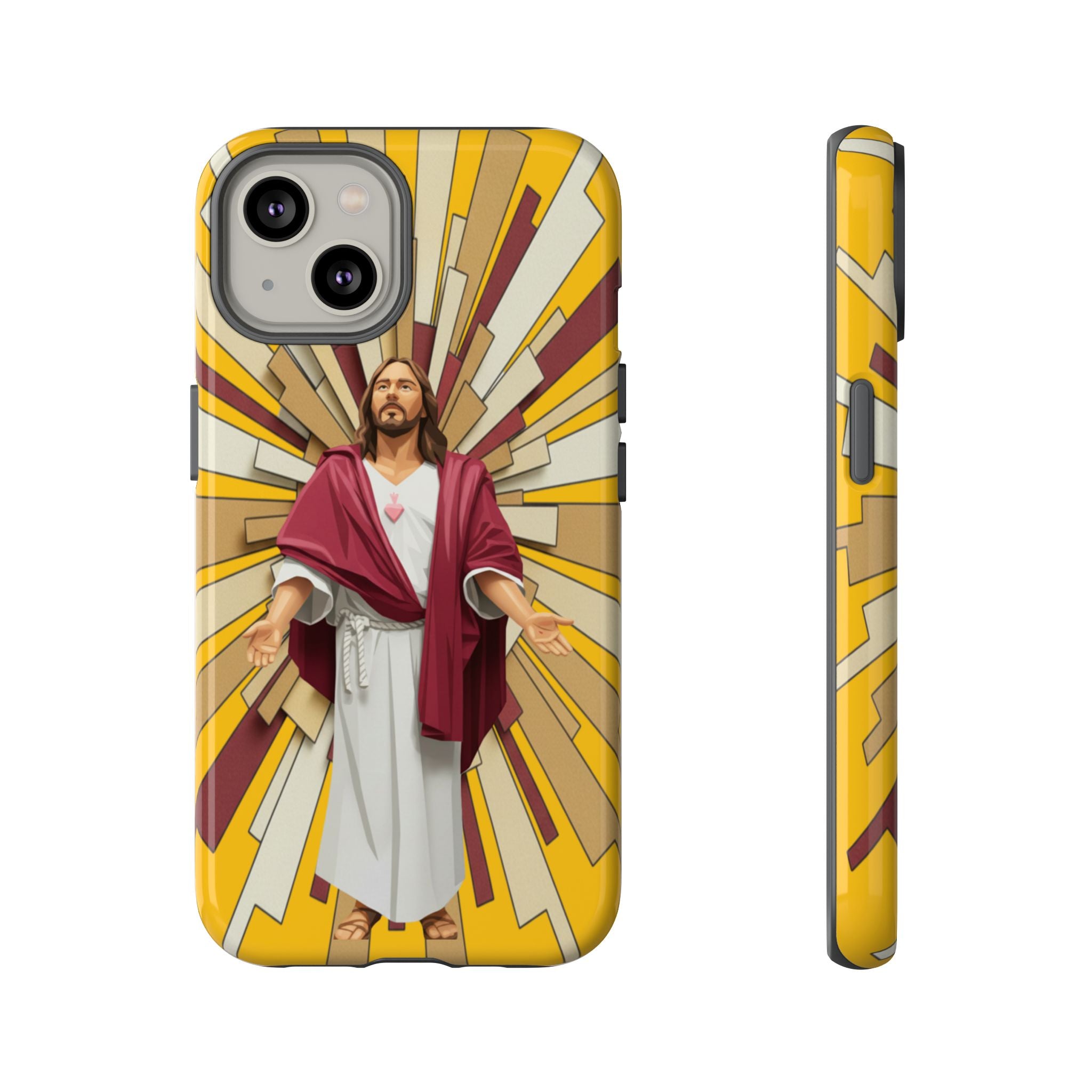 Radiant Jesus Art Phone Case | Christian Faith Inspirational Protective Cover