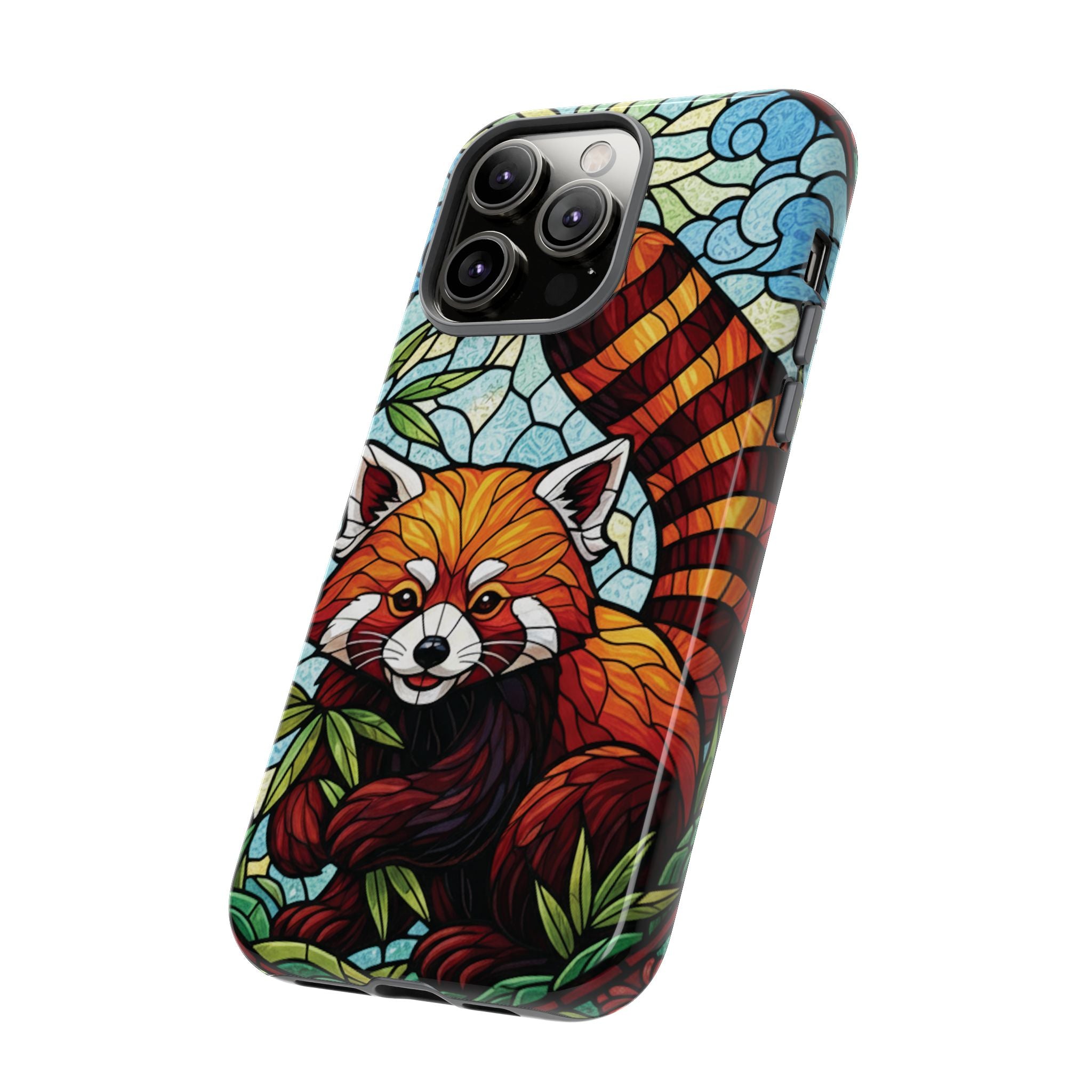 Red Panda Stained Glass Phone Case | Samsung iPhone Pixel