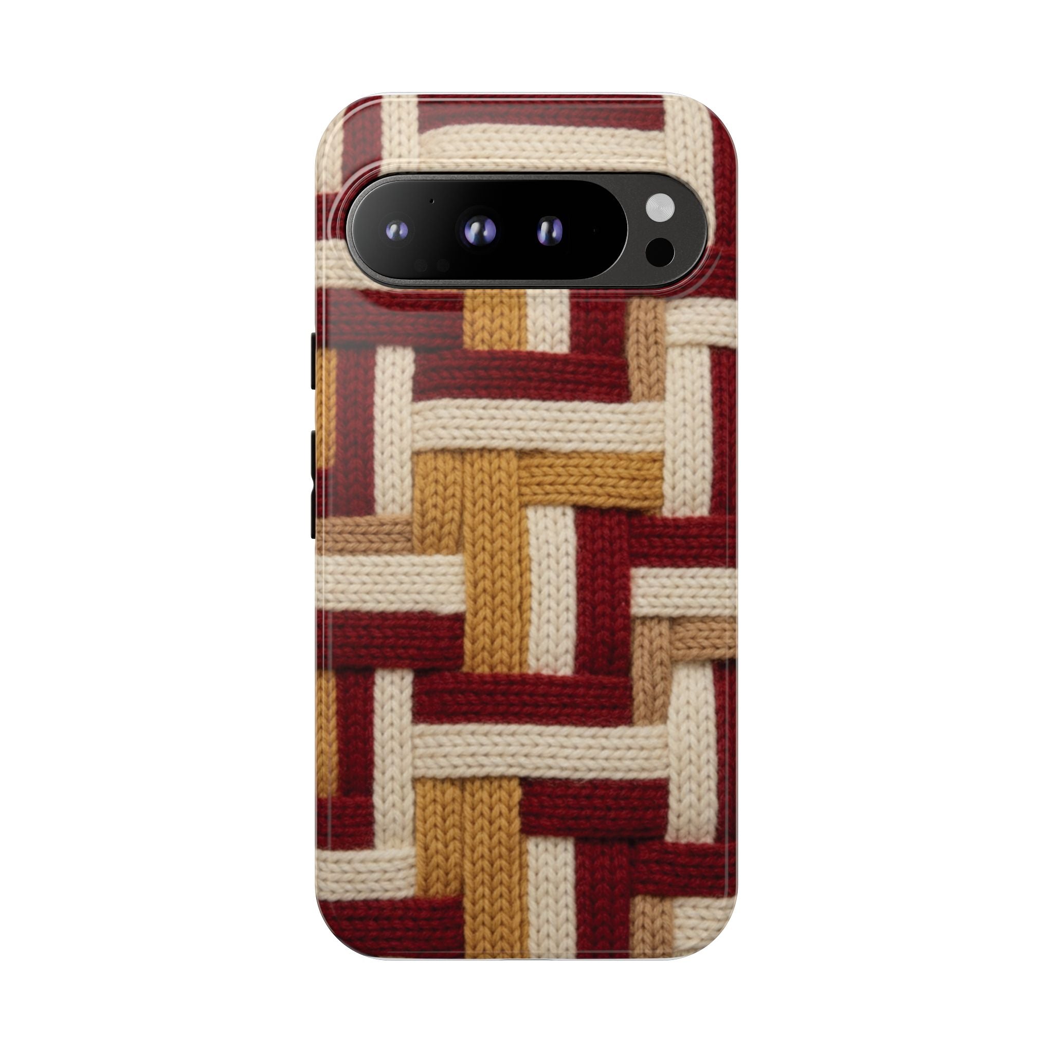 Yarn Pattern Phone Case Cozy Knit Texture Smartphone Protective Cover Elegant Design Mobile Device Cases for Samsung iPhone Pixel Models