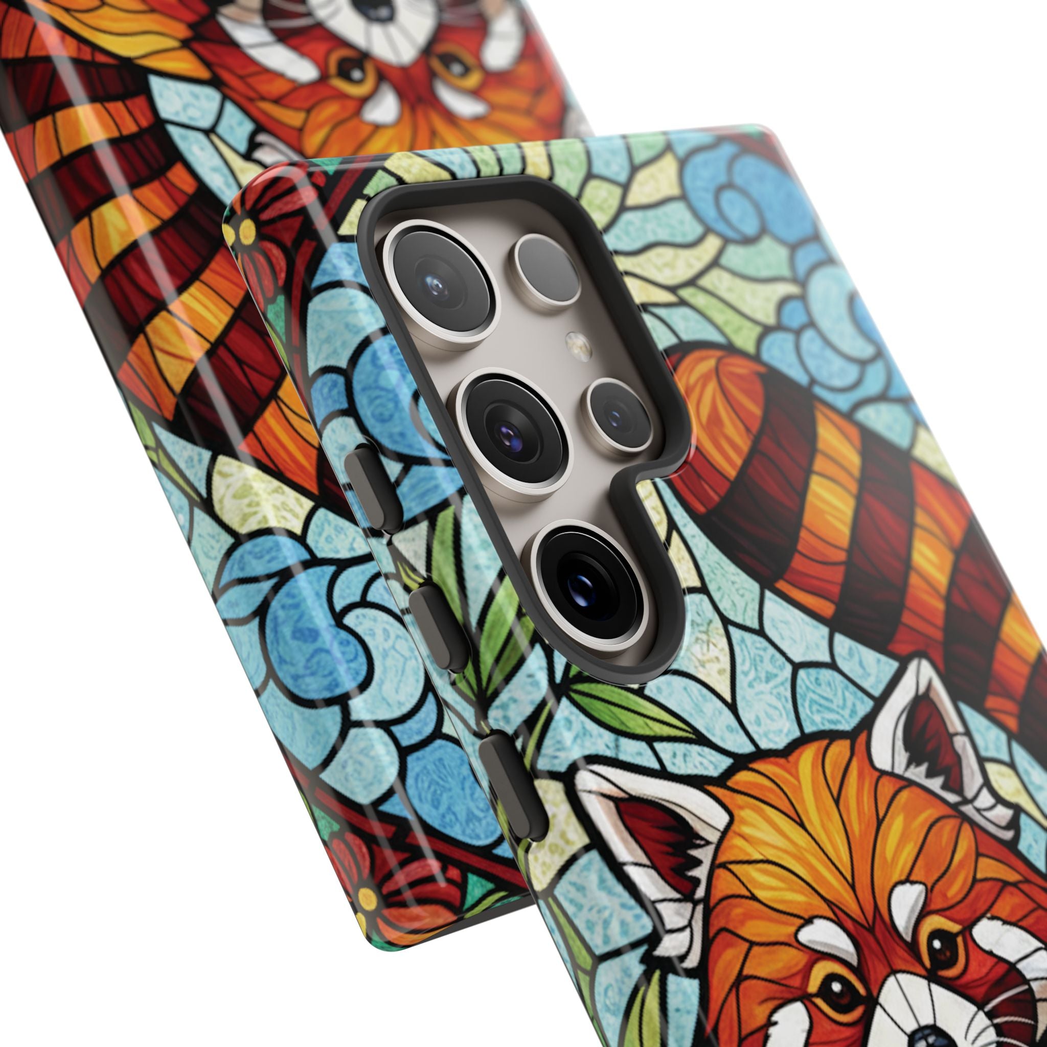 Red Panda Stained Glass Phone Case | Samsung iPhone Pixel