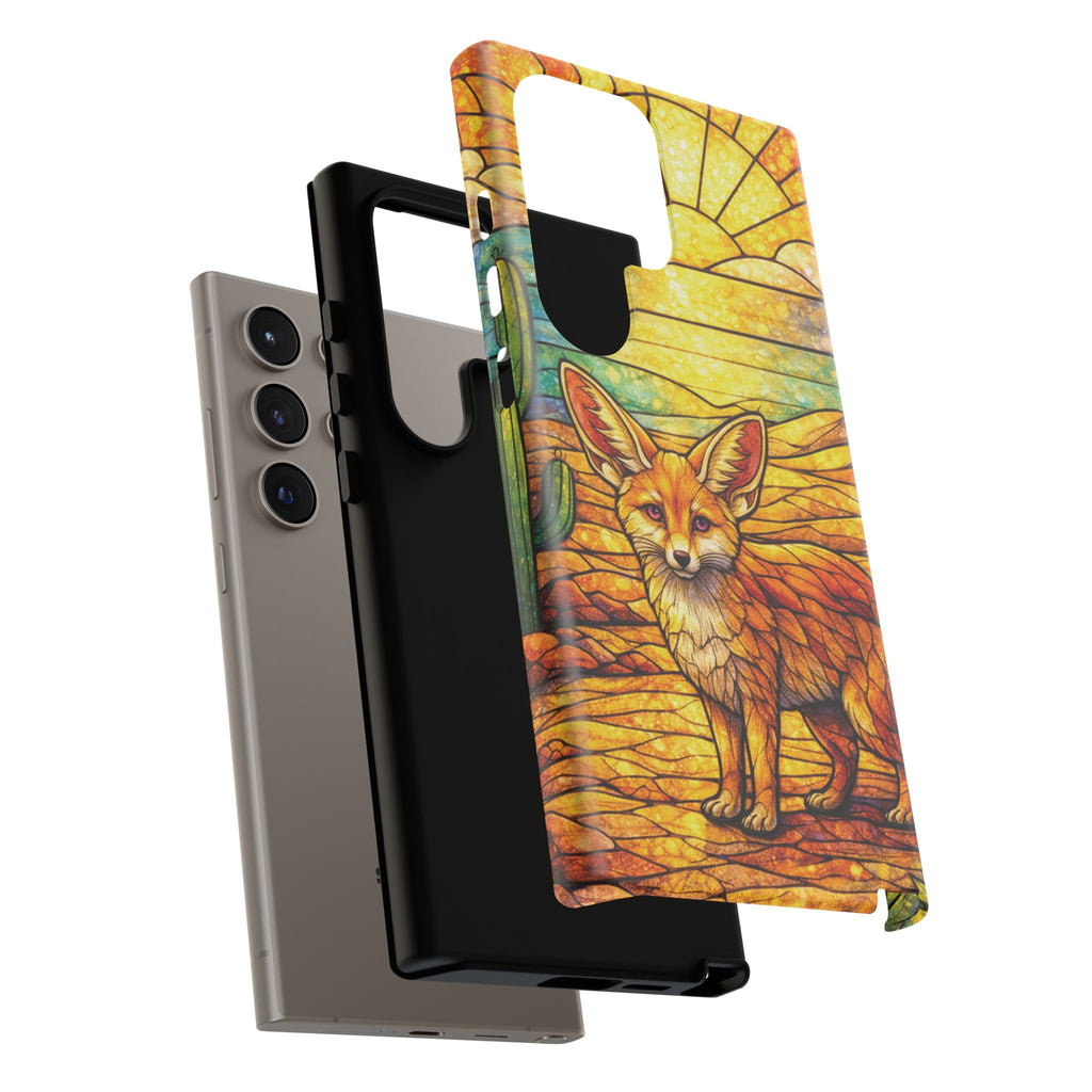 Desert Fox Stained Glass Phone Case — Galaxy & iPhone Pixel Compatible