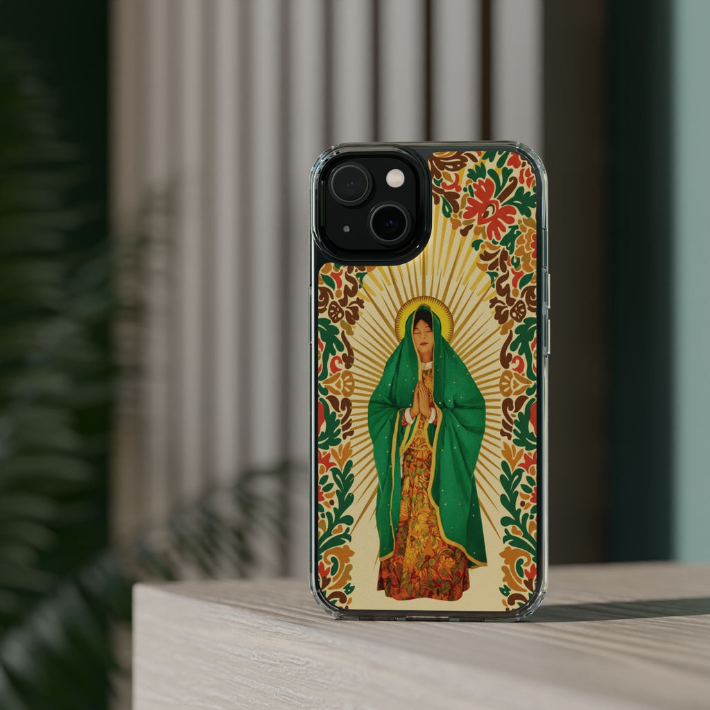 Virgin of Guadalupe Phone Case — Cut-Paper Style Religious Christian iPhone Samsung Pixel