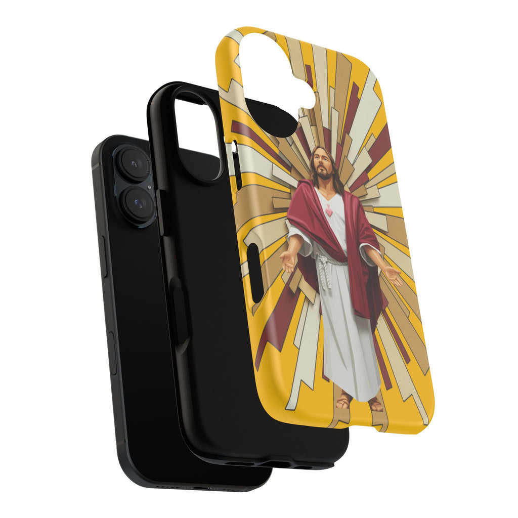 Radiant Jesus Art Phone Case | Christian Faith Inspirational Protective Cover