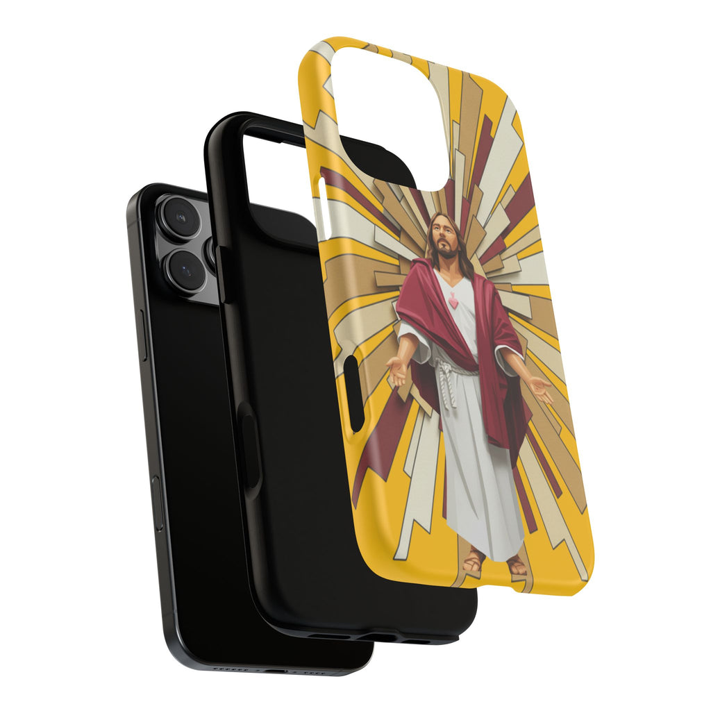 Radiant Jesus Art Phone Case | Christian Faith Inspirational Protective Cover