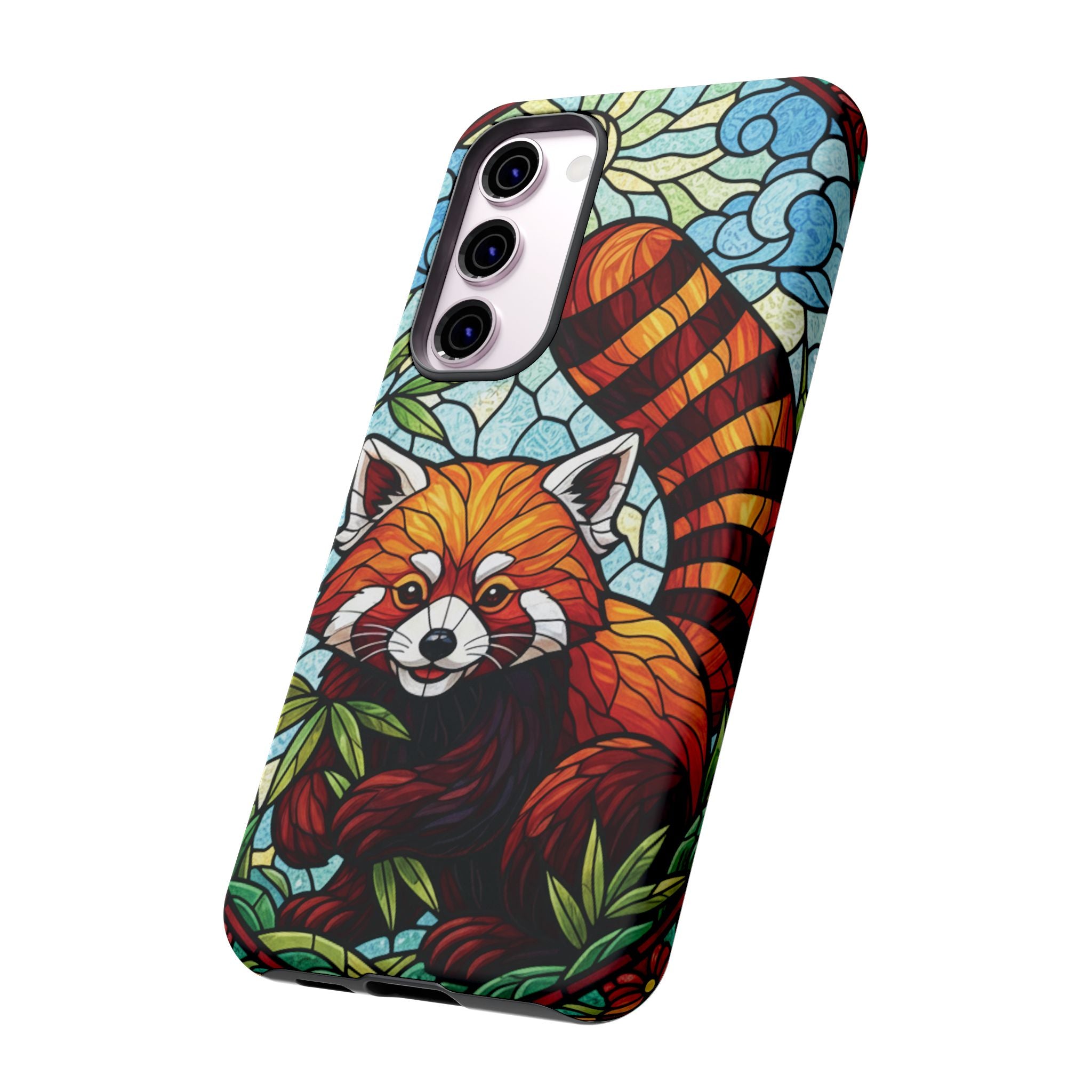 Red Panda Stained Glass Phone Case | Samsung iPhone Pixel