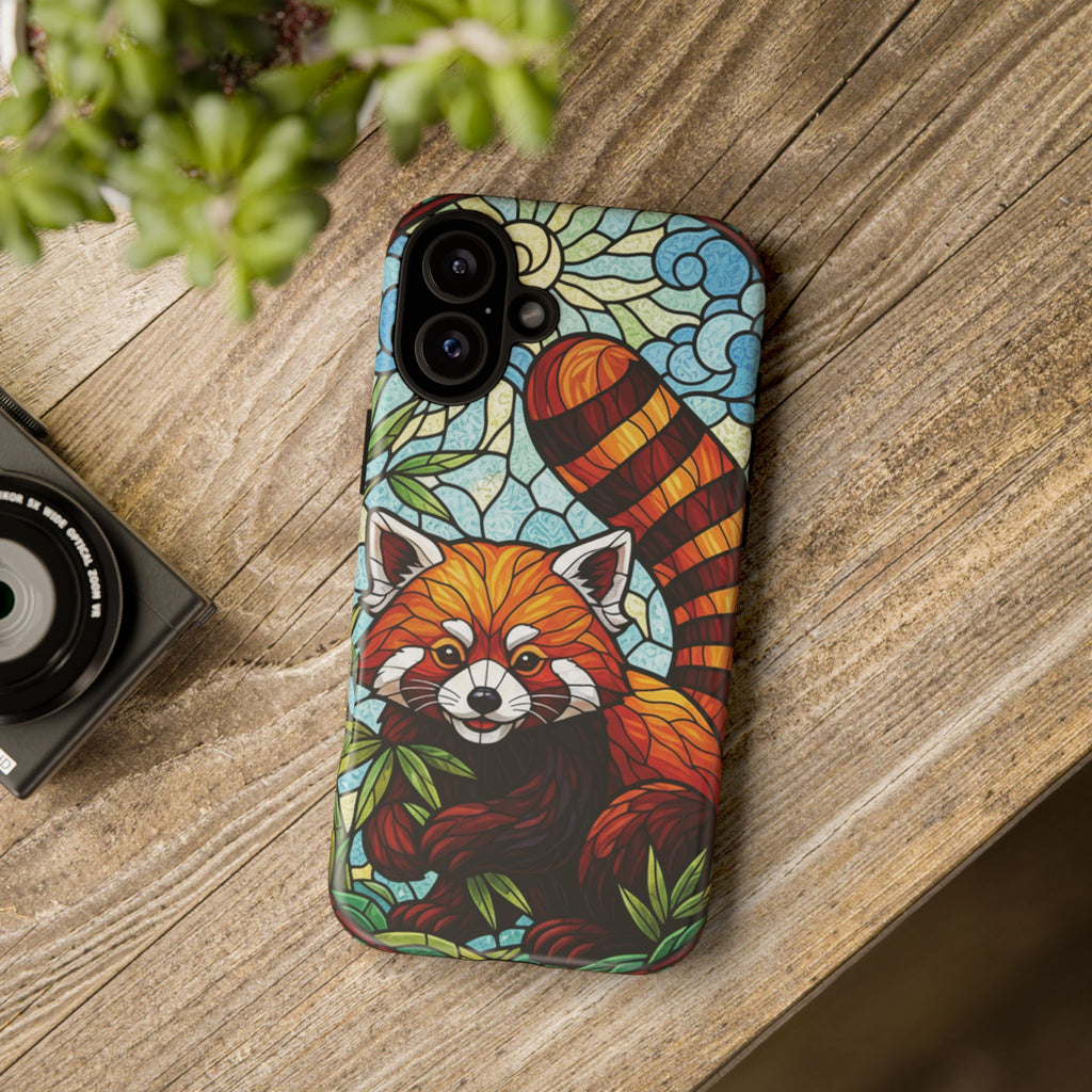 Red Panda Stained Glass Phone Case | Samsung iPhone Pixel