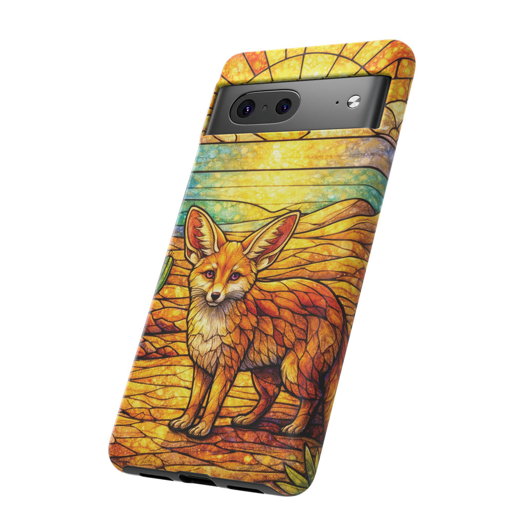 Desert Fox Stained Glass Phone Case — Galaxy & iPhone Pixel Compatible