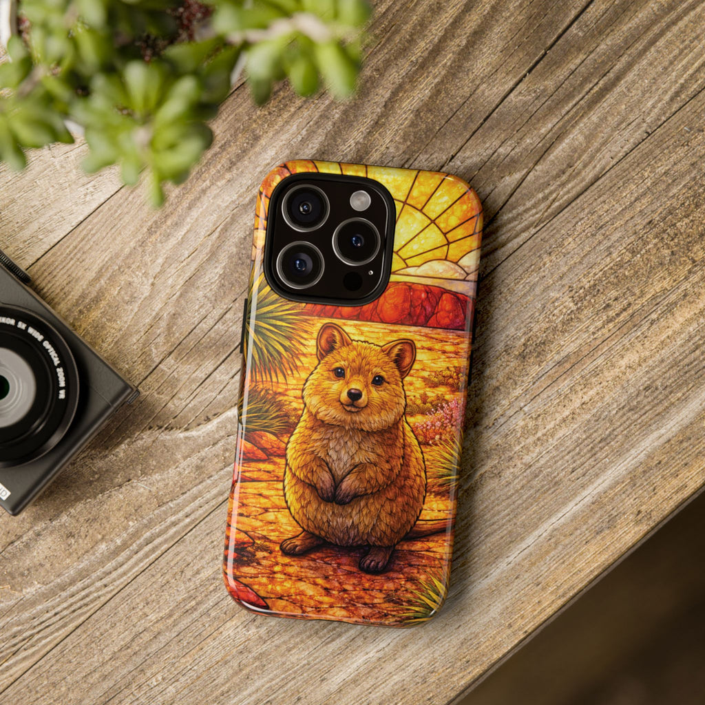 Quokka Stained-Glass Phone Case — Galaxy, iPhone & Pixel