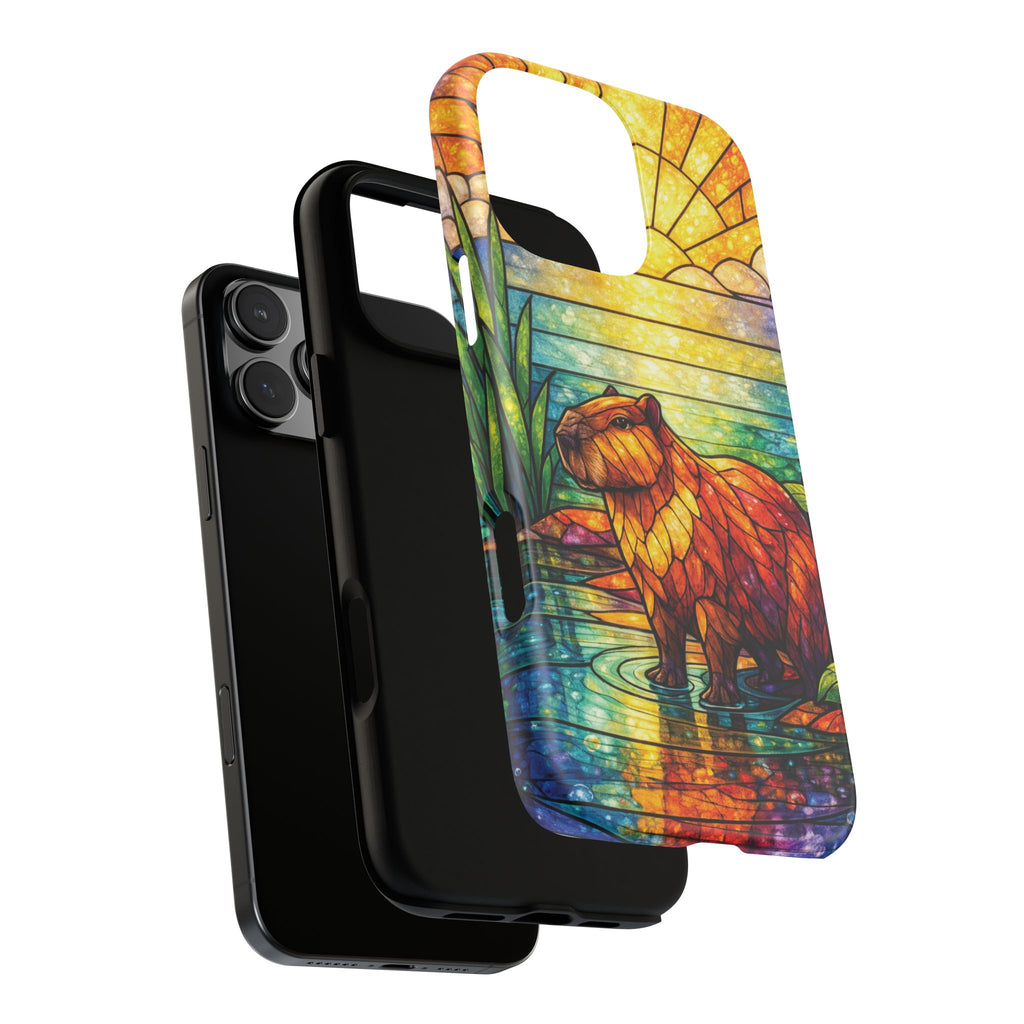 Capybara Stained Glass Galaxy Phone Case — "Tough Cases"