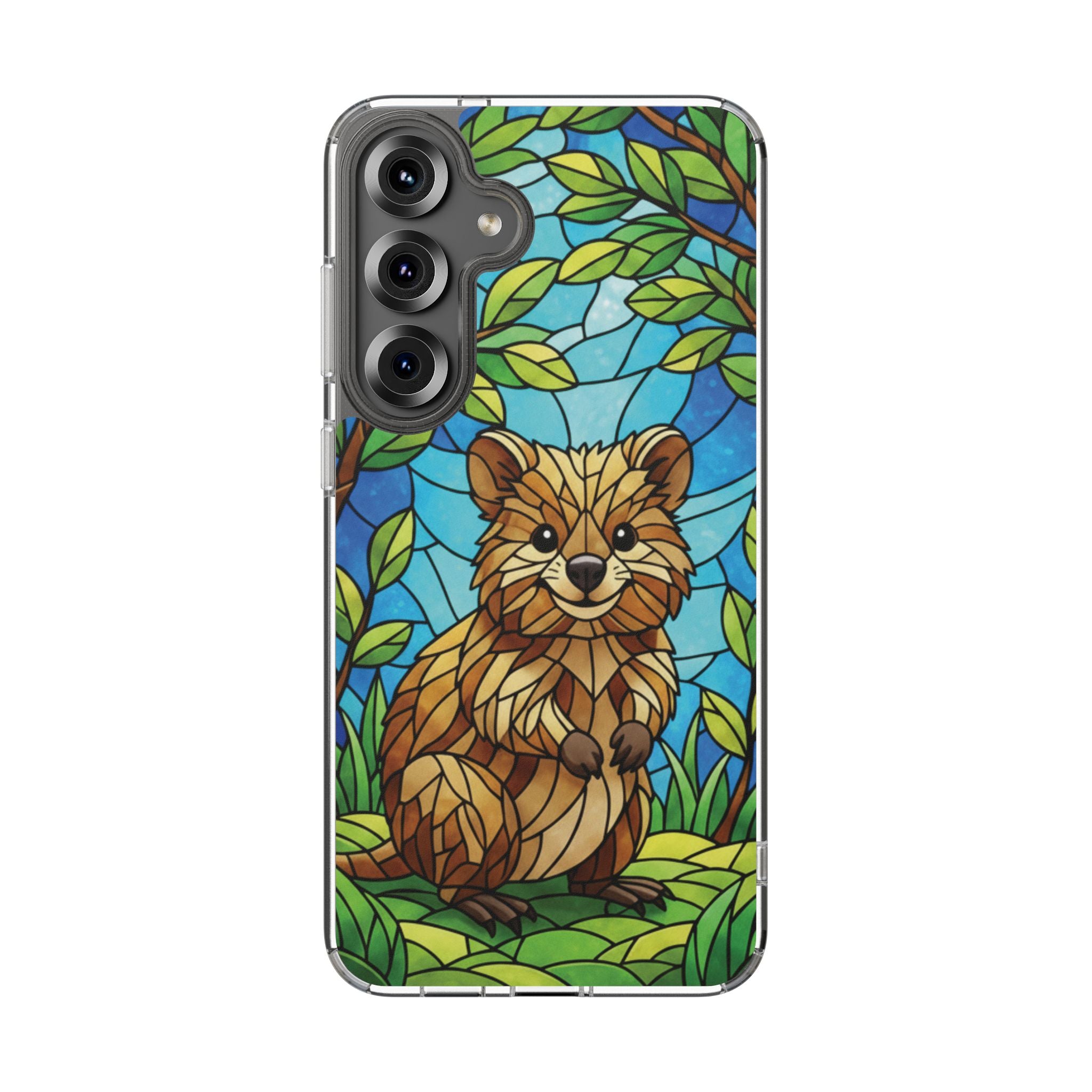 Quokka Phone Case Design Art Mobile Cover Phone Protection Device Skin Animal Print Stained Glass Art Australian Wildlife Gift Idea Phone