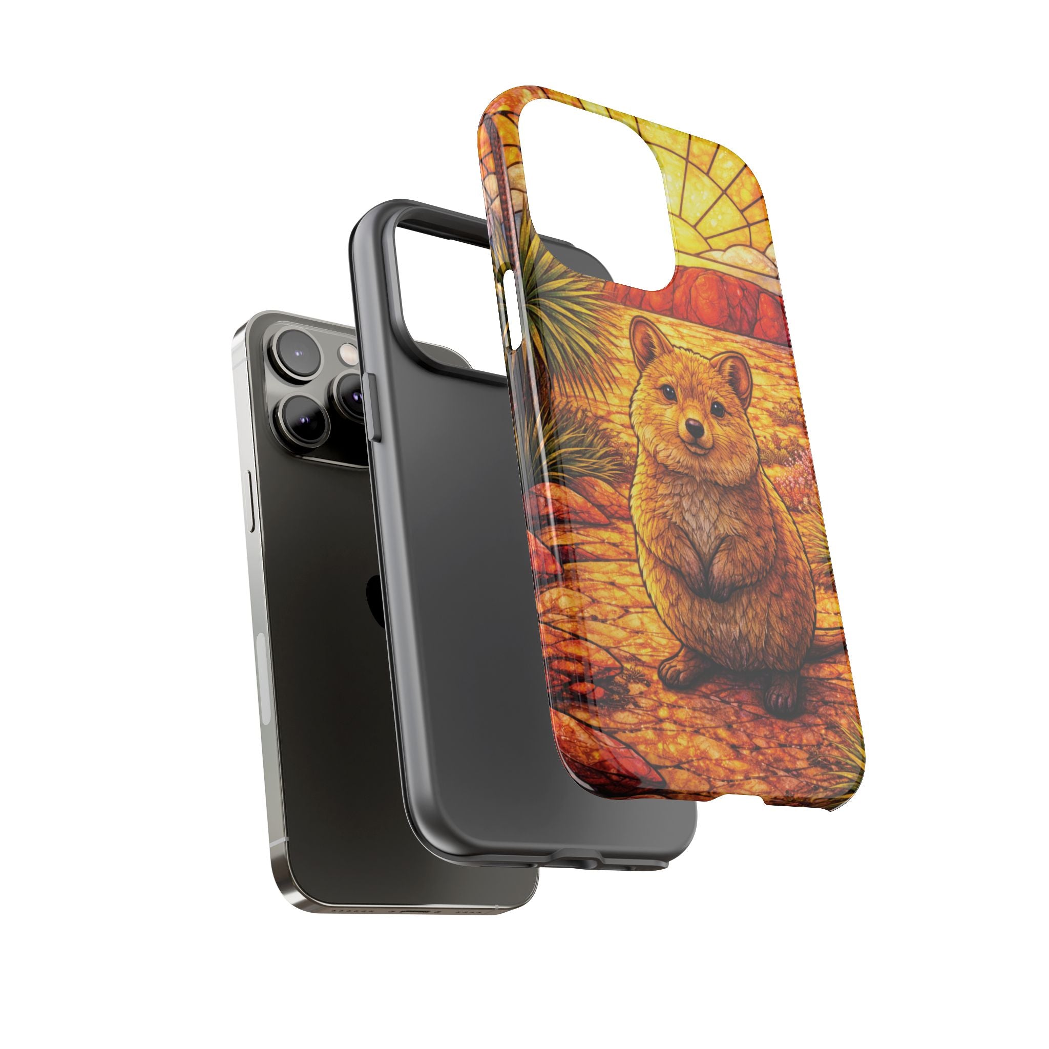Quokka Stained-Glass Phone Case — Galaxy, iPhone & Pixel
