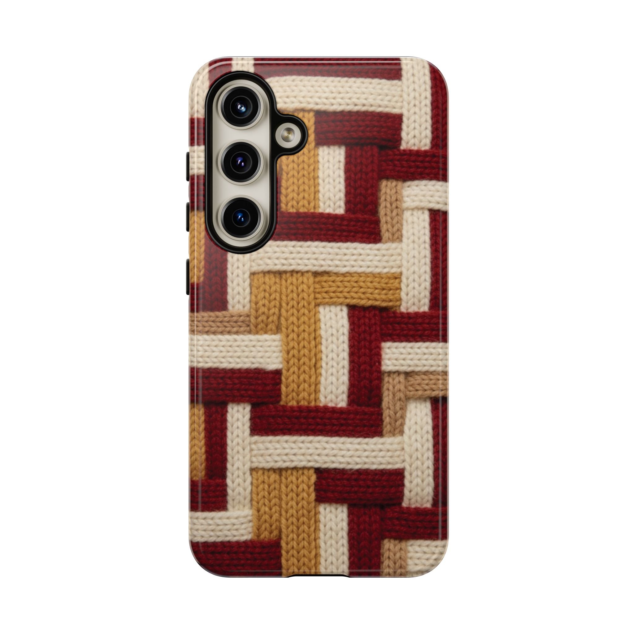 Yarn Pattern Phone Case Cozy Knit Texture Smartphone Protective Cover Elegant Design Mobile Device Cases for Samsung iPhone Pixel Models