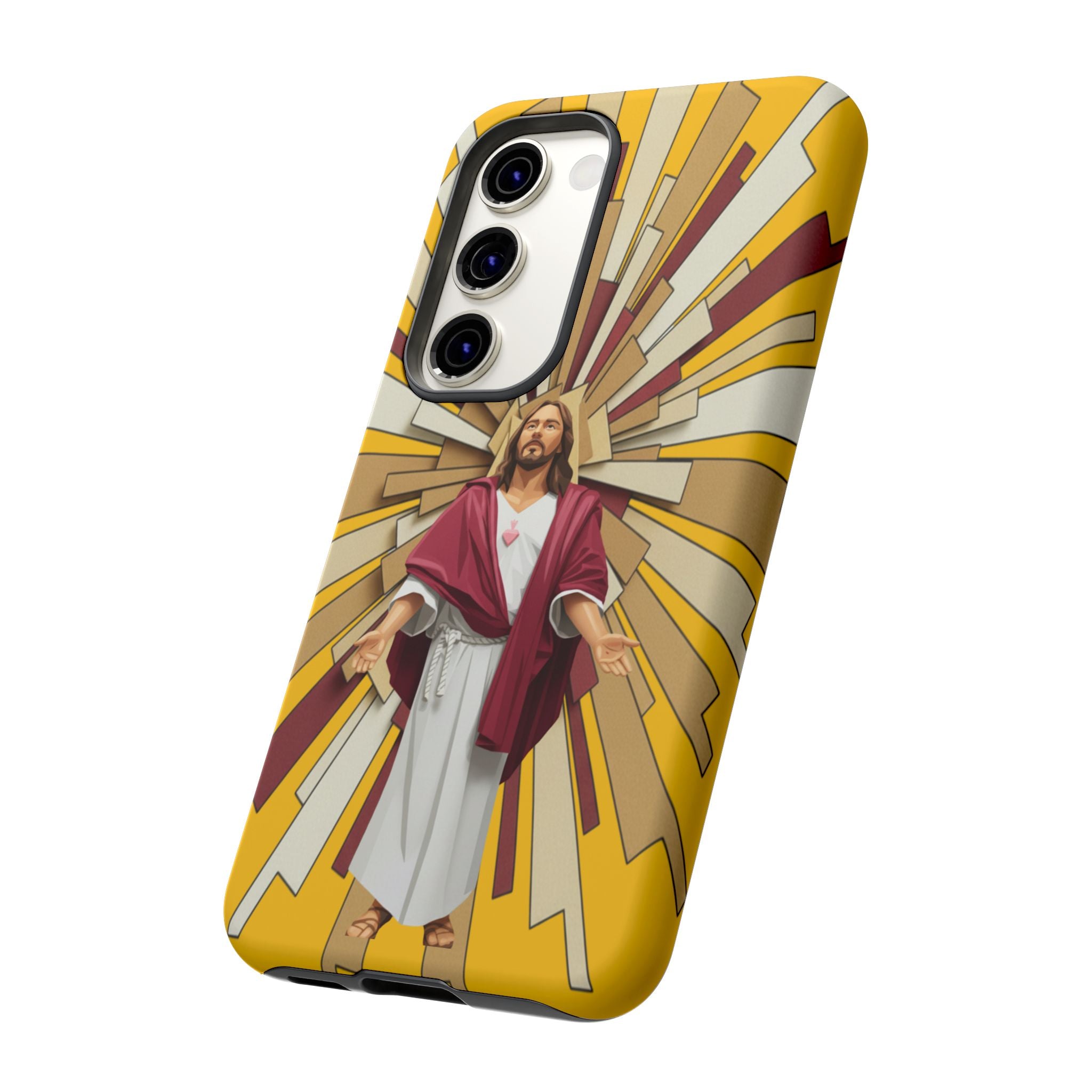 Radiant Jesus Art Phone Case | Christian Faith Inspirational Protective Cover