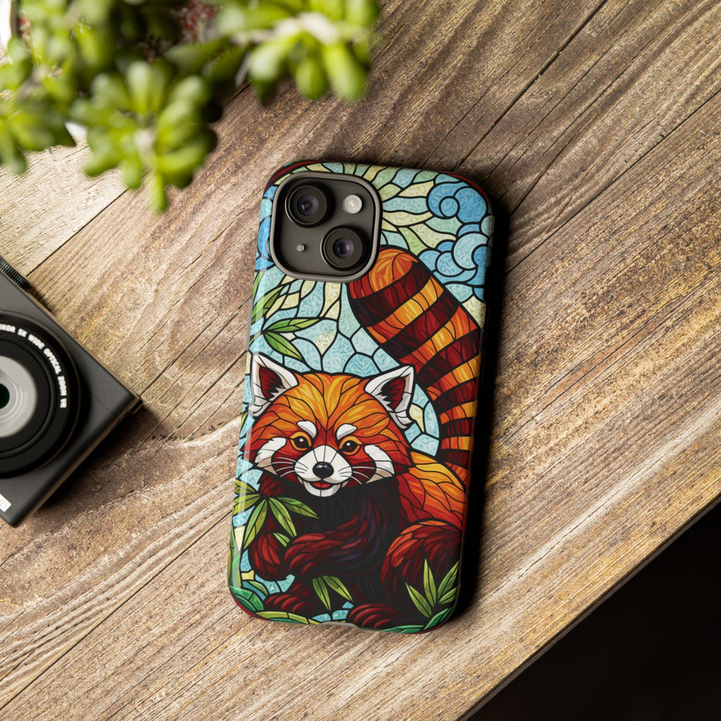 Red Panda Stained Glass Phone Case | Samsung iPhone Pixel