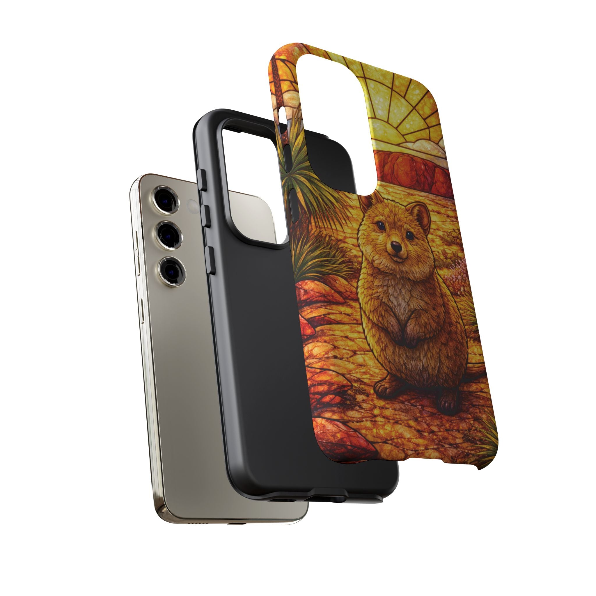 Quokka Stained-Glass Phone Case — Galaxy, iPhone & Pixel