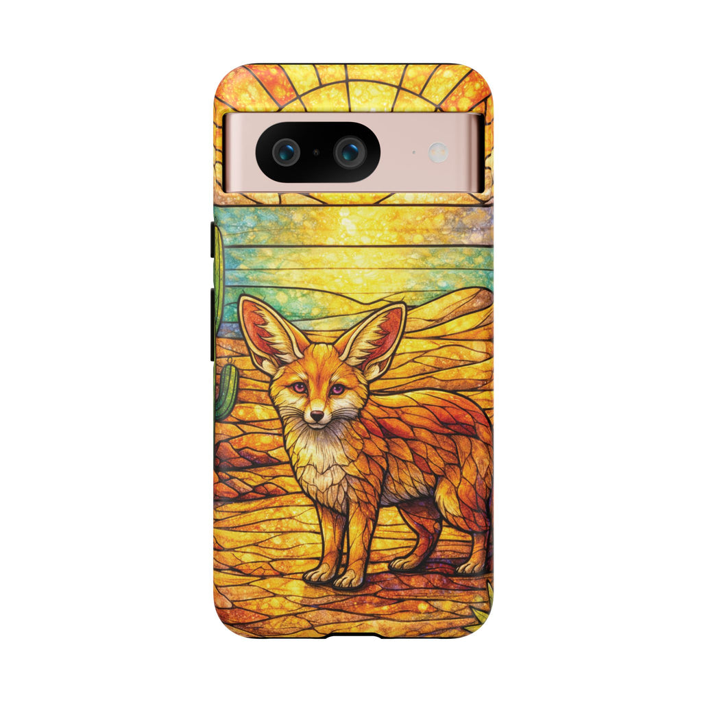 Desert Fox Stained Glass Phone Case — Galaxy & iPhone Pixel Compatible