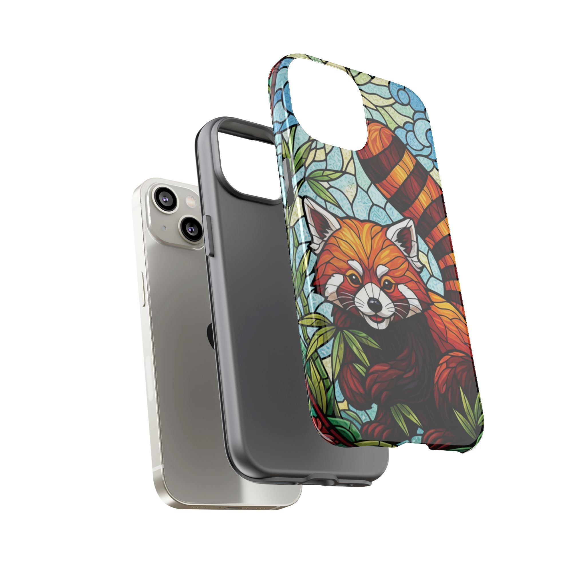 Red Panda Stained Glass Phone Case | Samsung iPhone Pixel