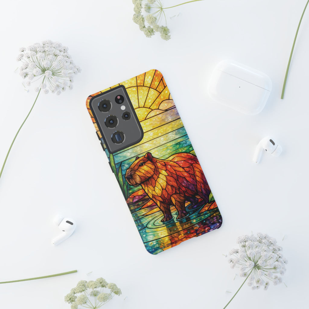 Capybara Stained Glass Galaxy Phone Case — "Tough Cases"