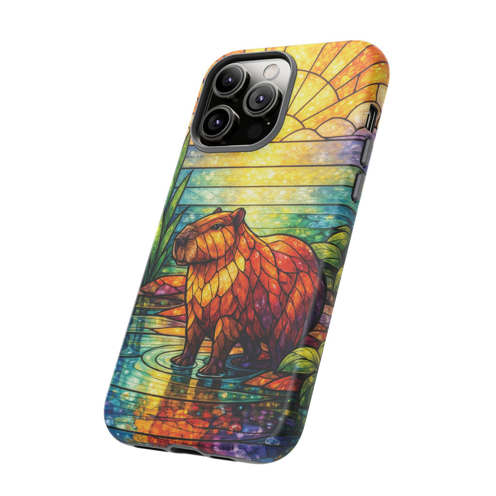Capybara Stained Glass Galaxy Phone Case — "Tough Cases"