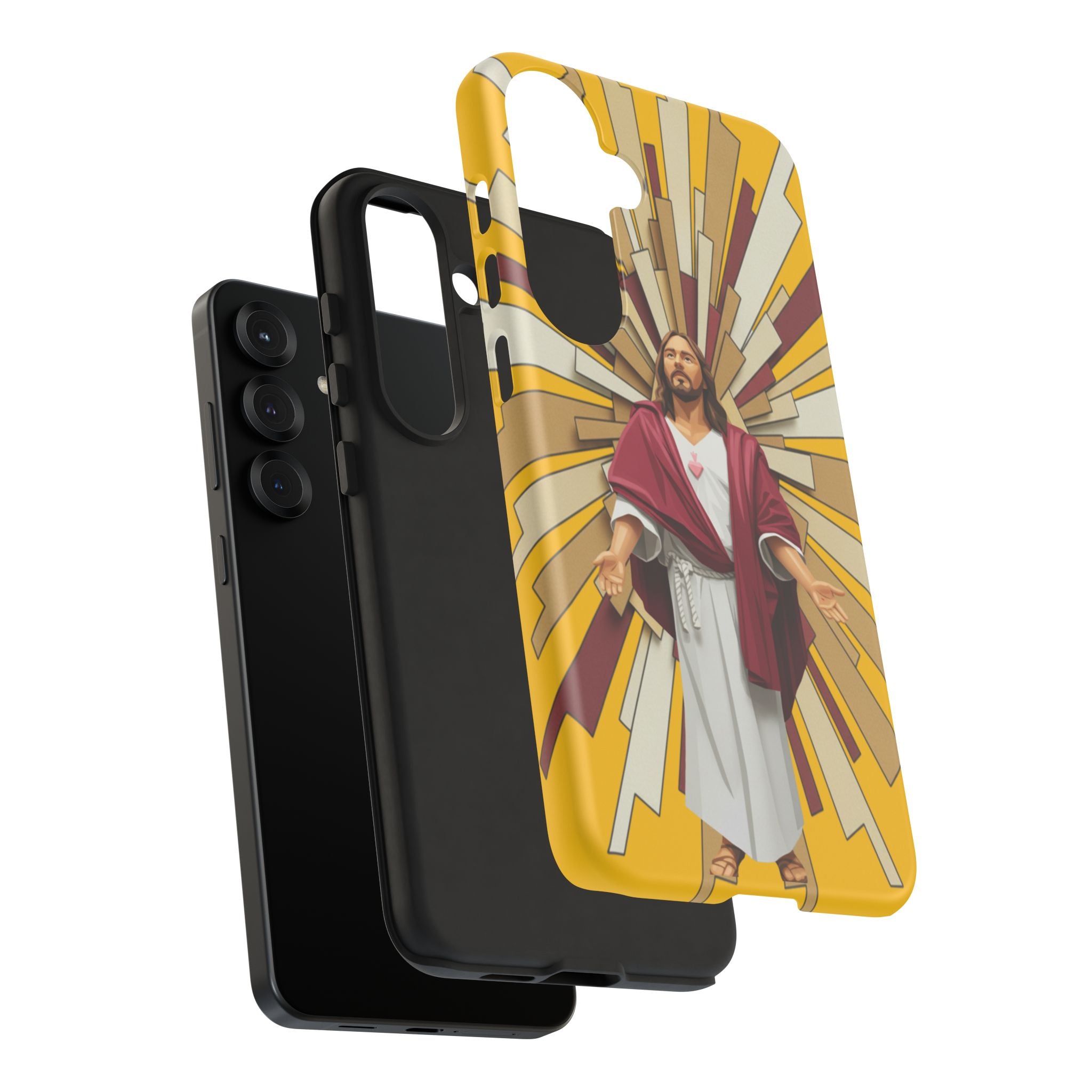 Radiant Jesus Art Phone Case | Christian Faith Inspirational Protective Cover
