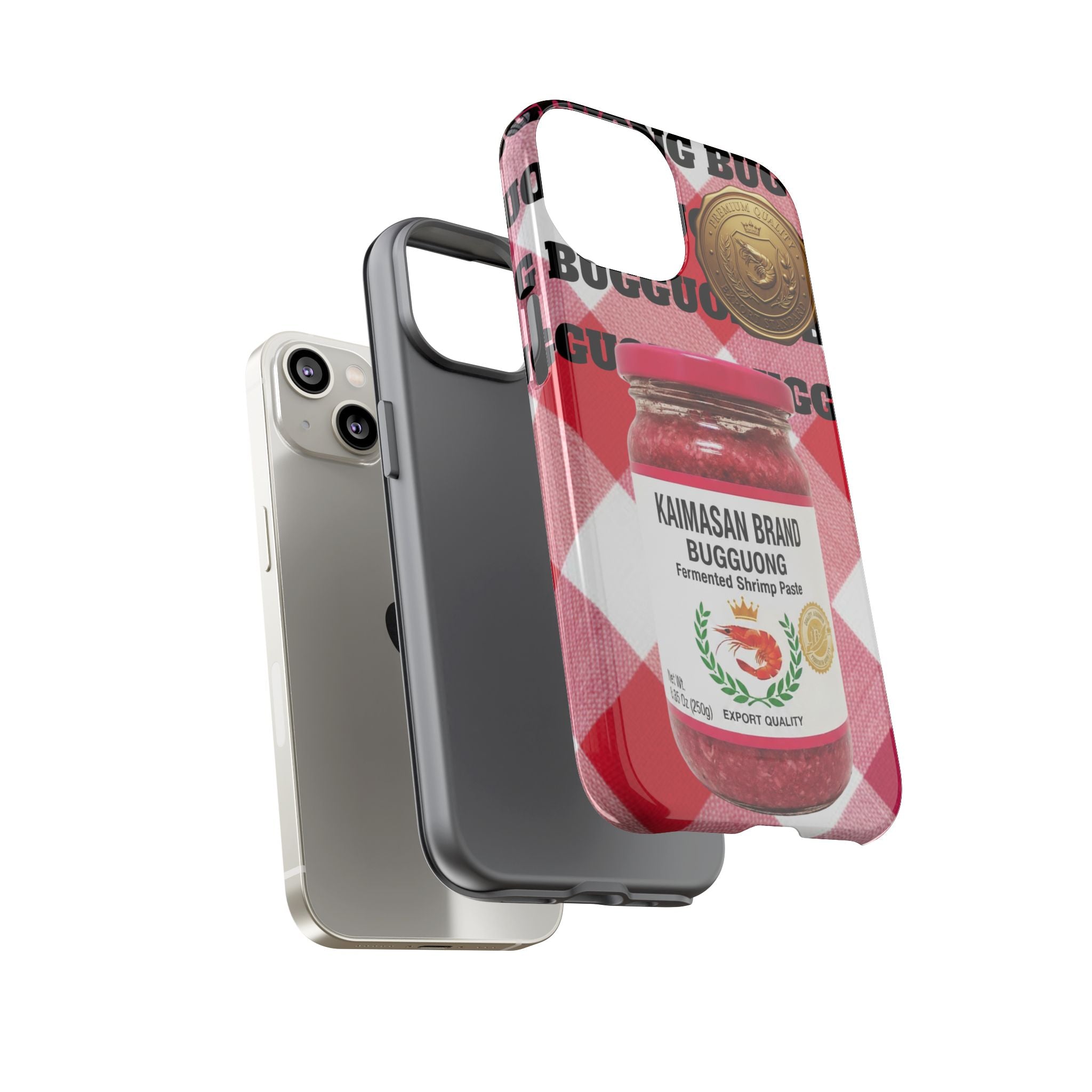 Red Gingham Phone Case Filipino Food Lover Gingham Pattern Phone Accessory Foodie Philippine Cuisine Lover Gift for Foodies