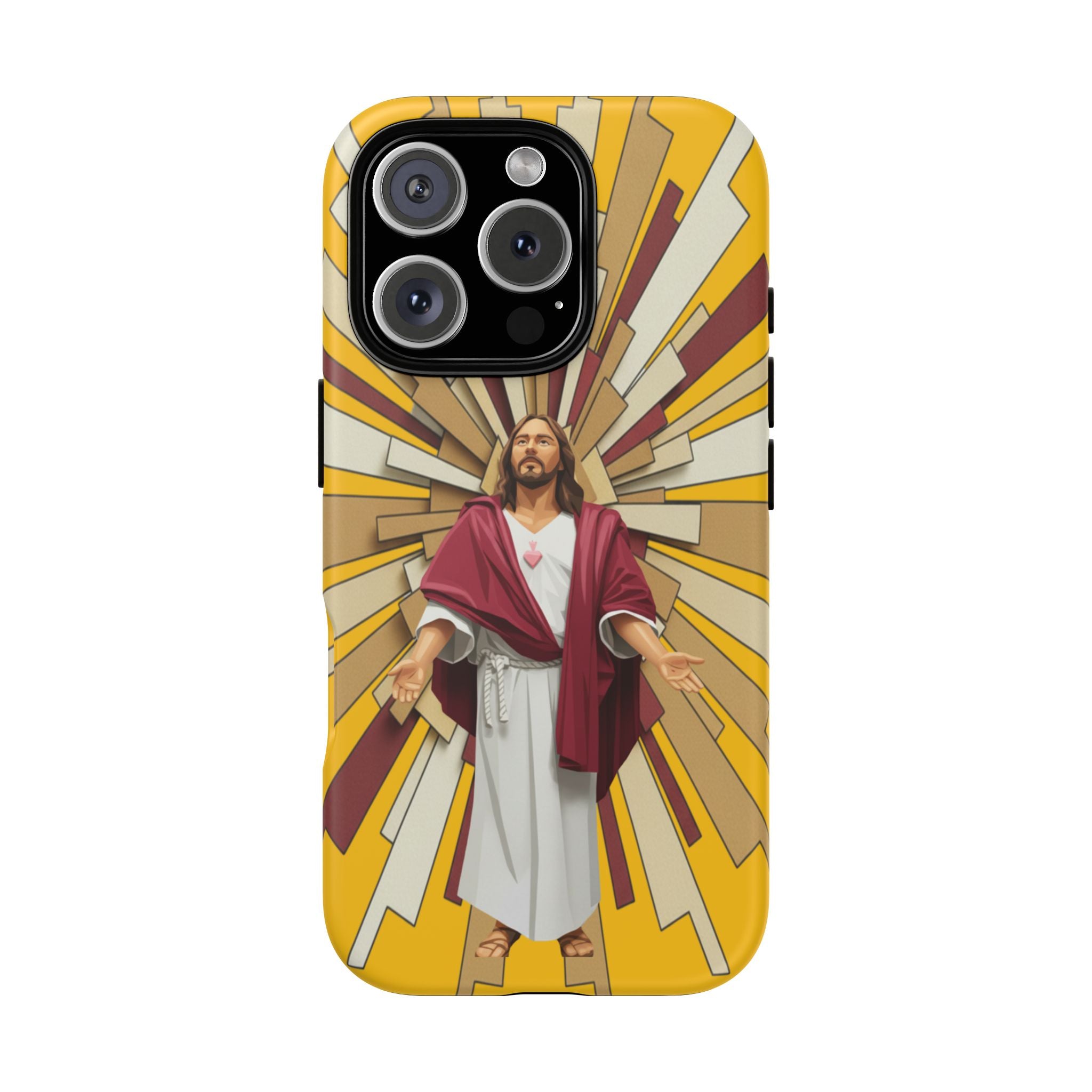 Radiant Jesus Art Phone Case | Christian Faith Inspirational Protective Cover