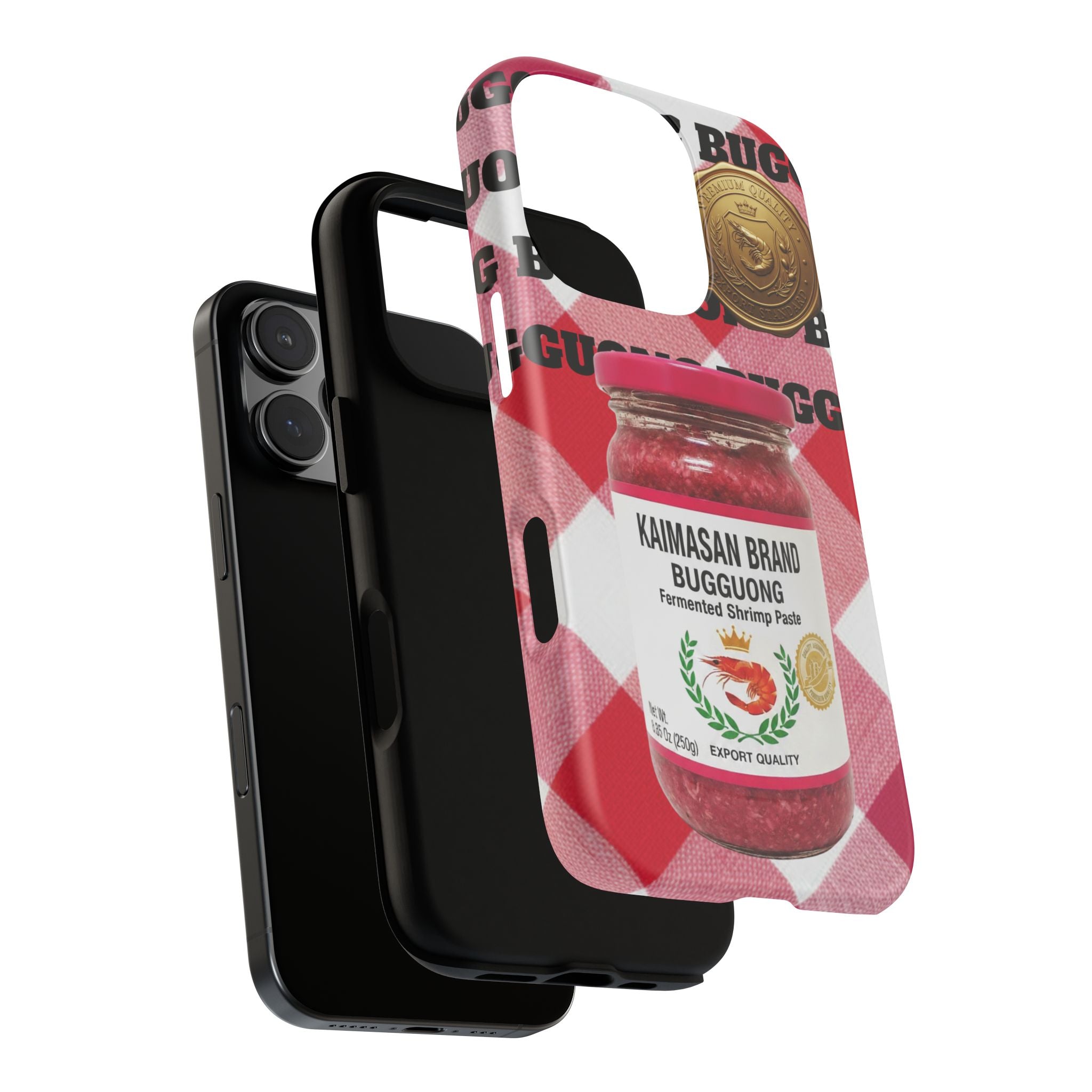 Red Gingham Phone Case Filipino Food Lover Gingham Pattern Phone Accessory Foodie Philippine Cuisine Lover Gift for Foodies