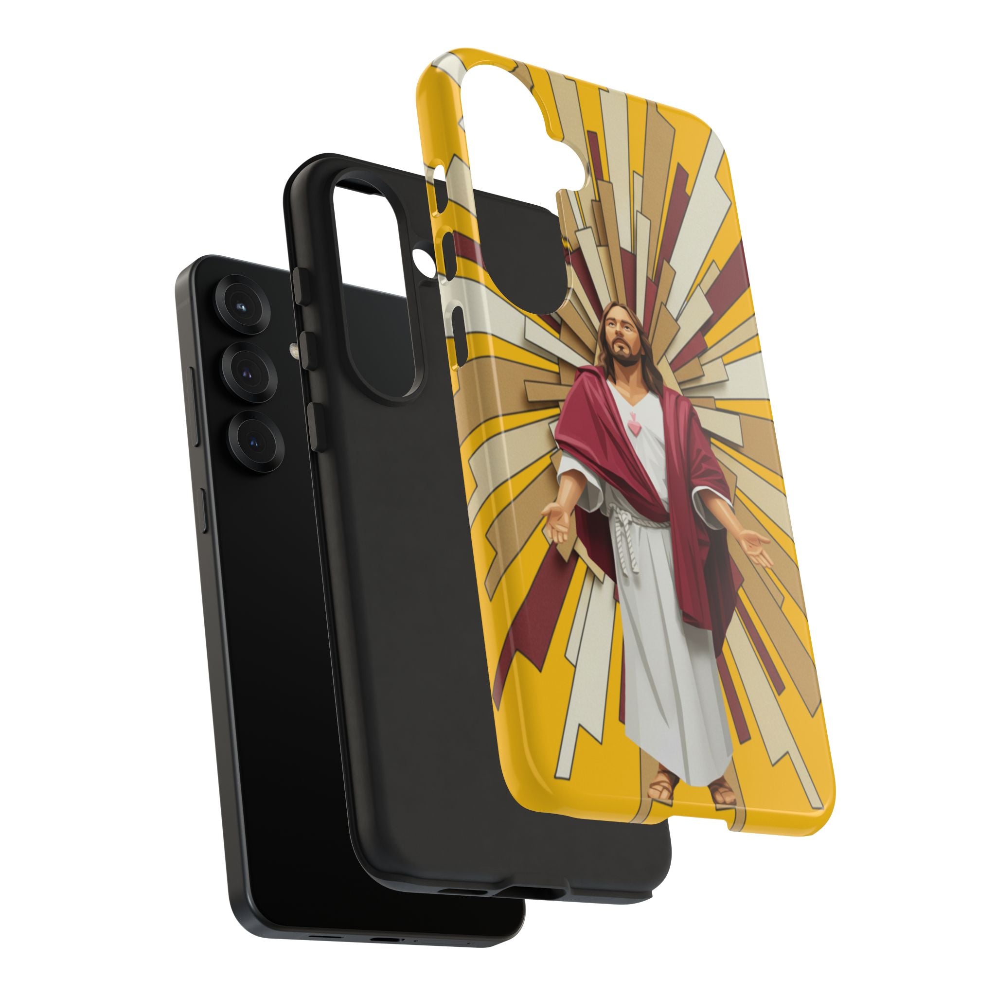 Radiant Jesus Art Phone Case | Christian Faith Inspirational Protective Cover