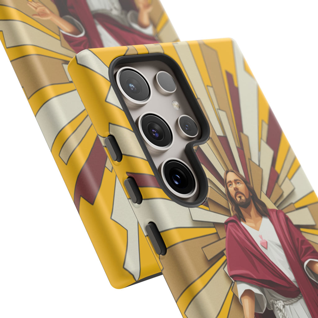 Radiant Jesus Art Phone Case | Christian Faith Inspirational Protective Cover