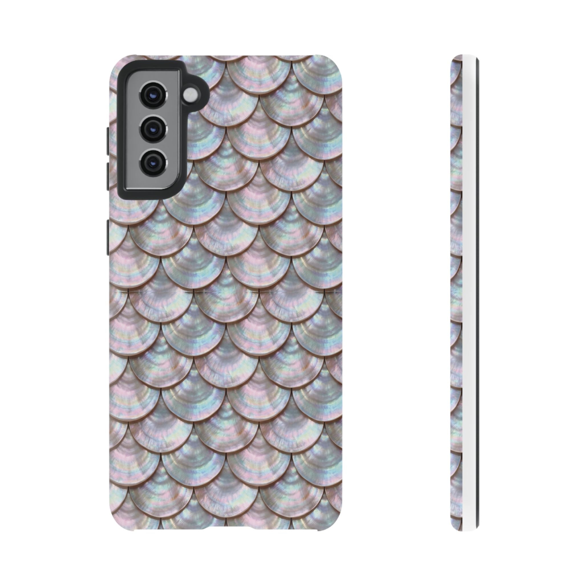 Mother of Pearl Scallop Scale Phone Case — Luxury Galaxy iPhone & Pixel