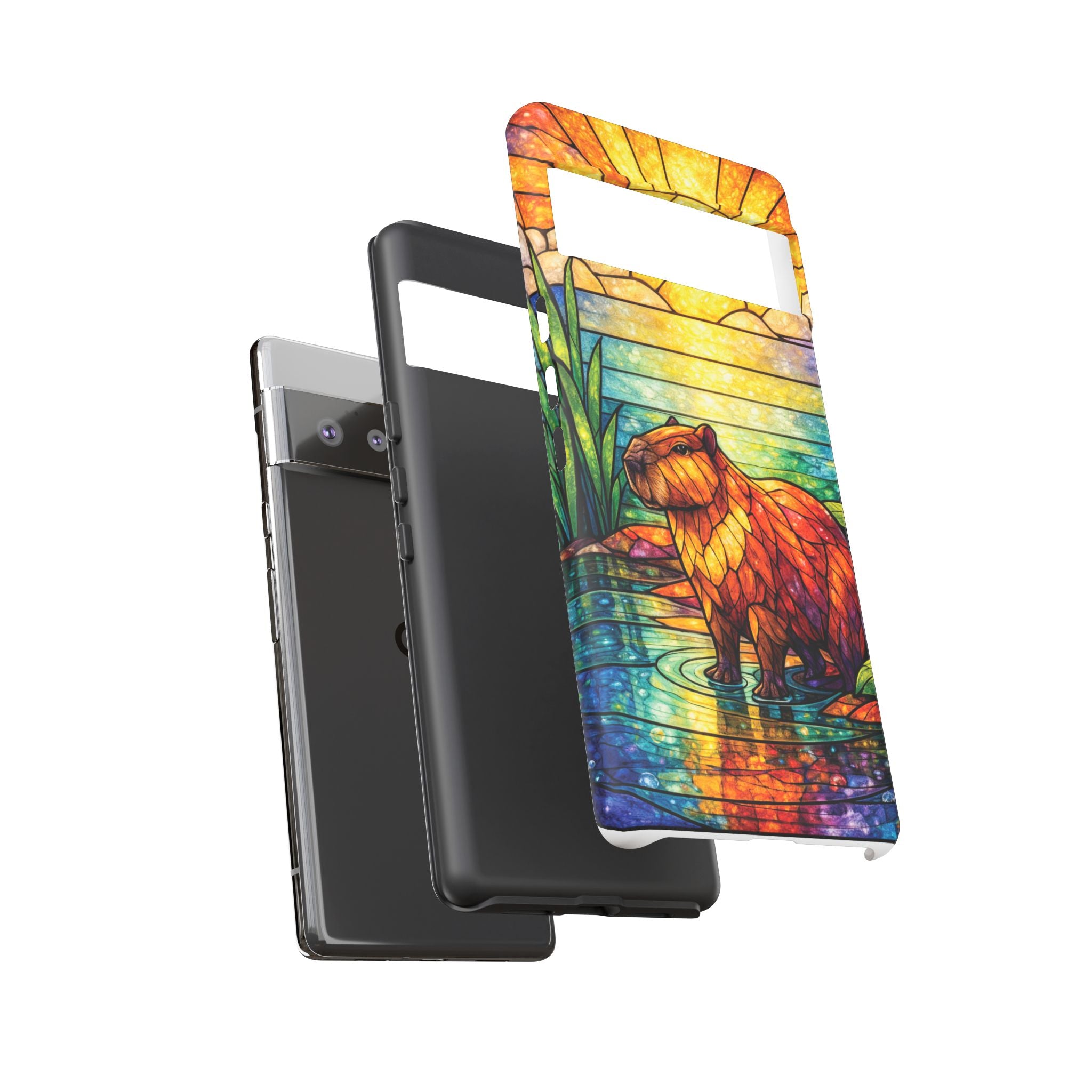 Capybara Stained Glass Galaxy Phone Case — "Tough Cases"