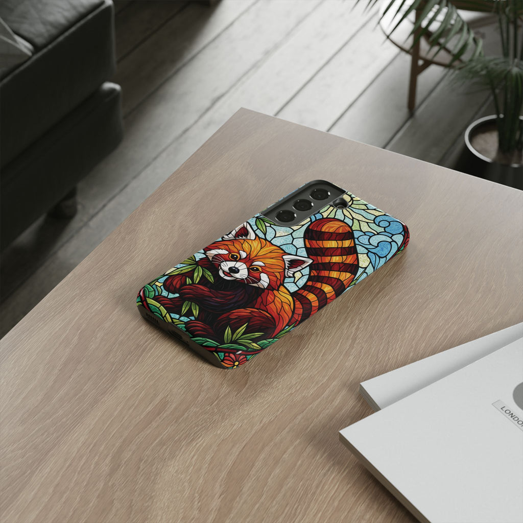Red Panda Stained Glass Phone Case | Samsung iPhone Pixel
