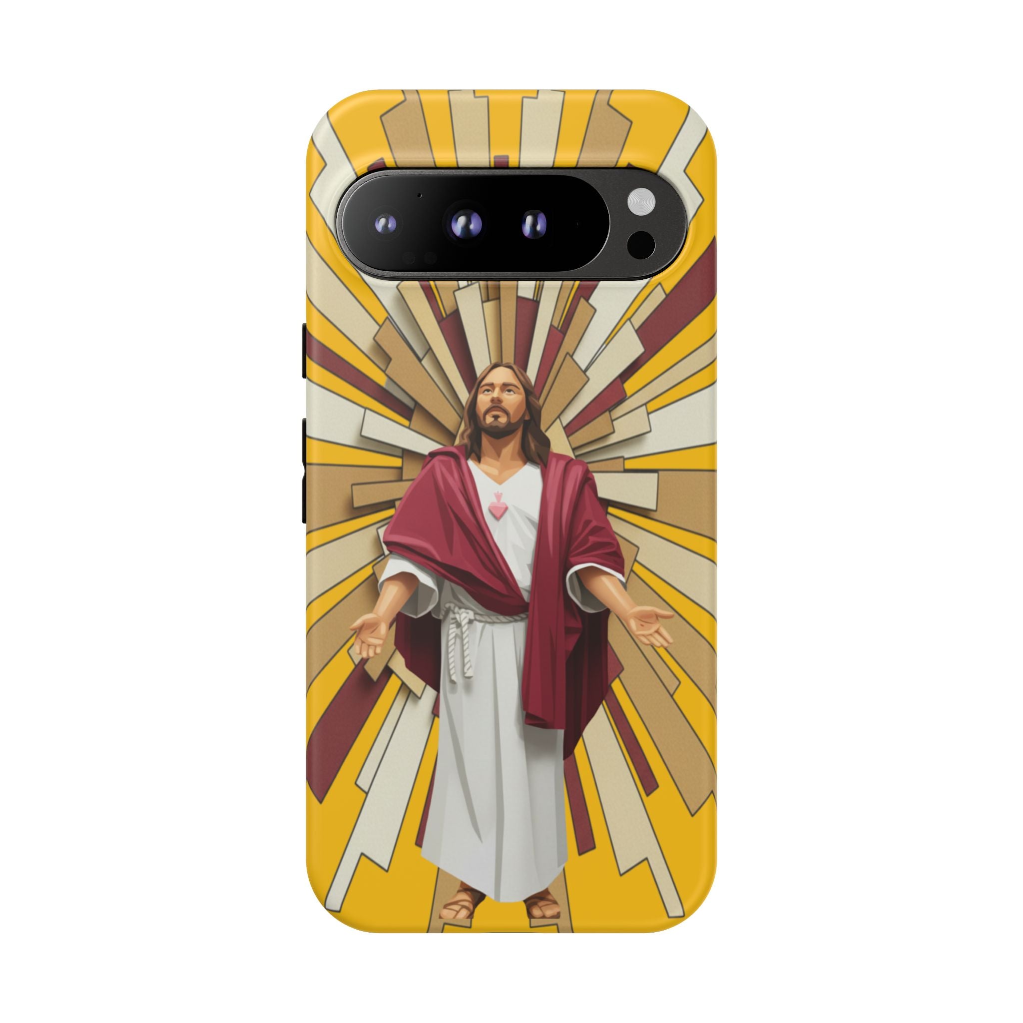Radiant Jesus Art Phone Case | Christian Faith Inspirational Protective Cover