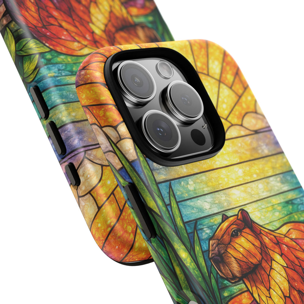 Capybara Stained Glass Galaxy Phone Case — "Tough Cases"