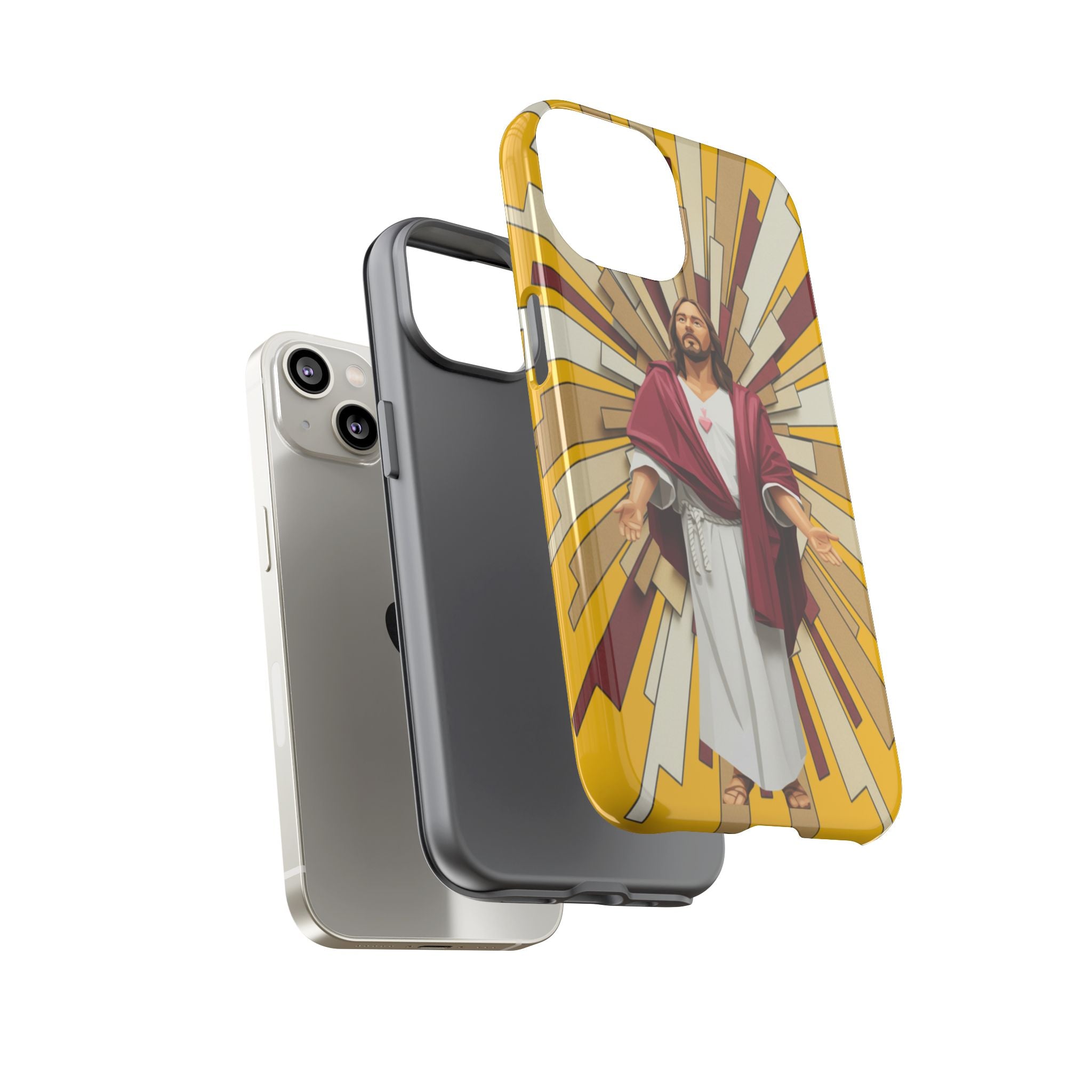 Radiant Jesus Art Phone Case | Christian Faith Inspirational Protective Cover