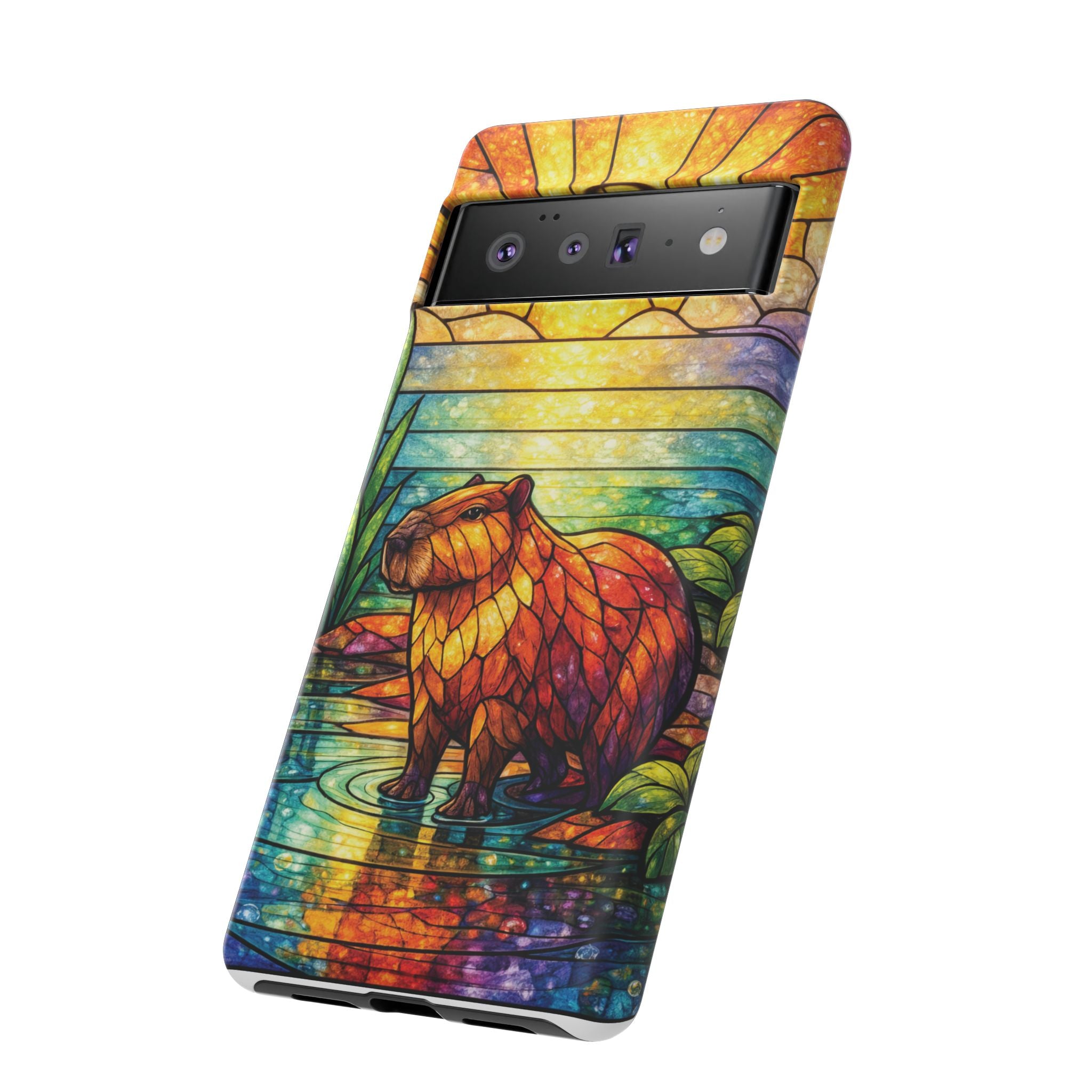 Capybara Stained Glass Galaxy Phone Case — "Tough Cases"