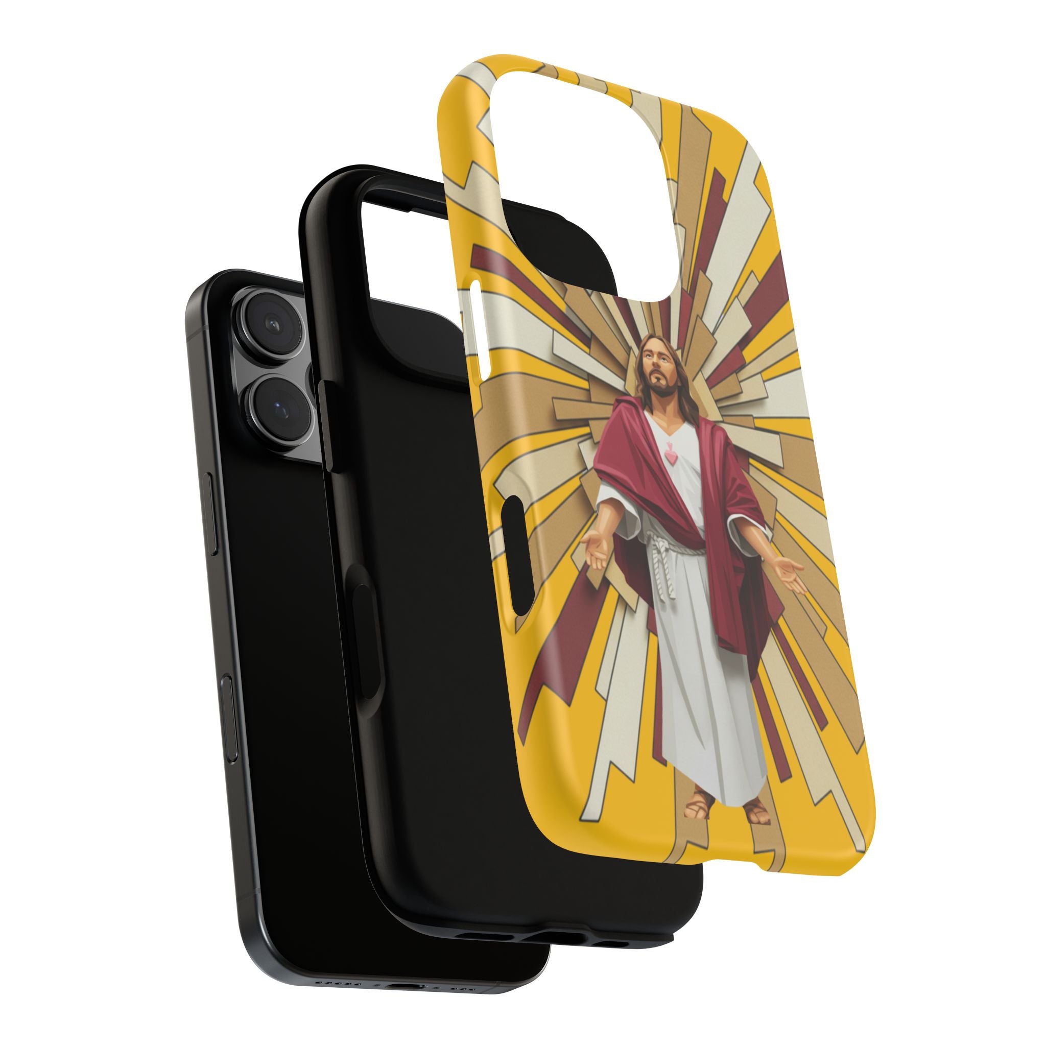Radiant Jesus Art Phone Case | Christian Faith Inspirational Protective Cover
