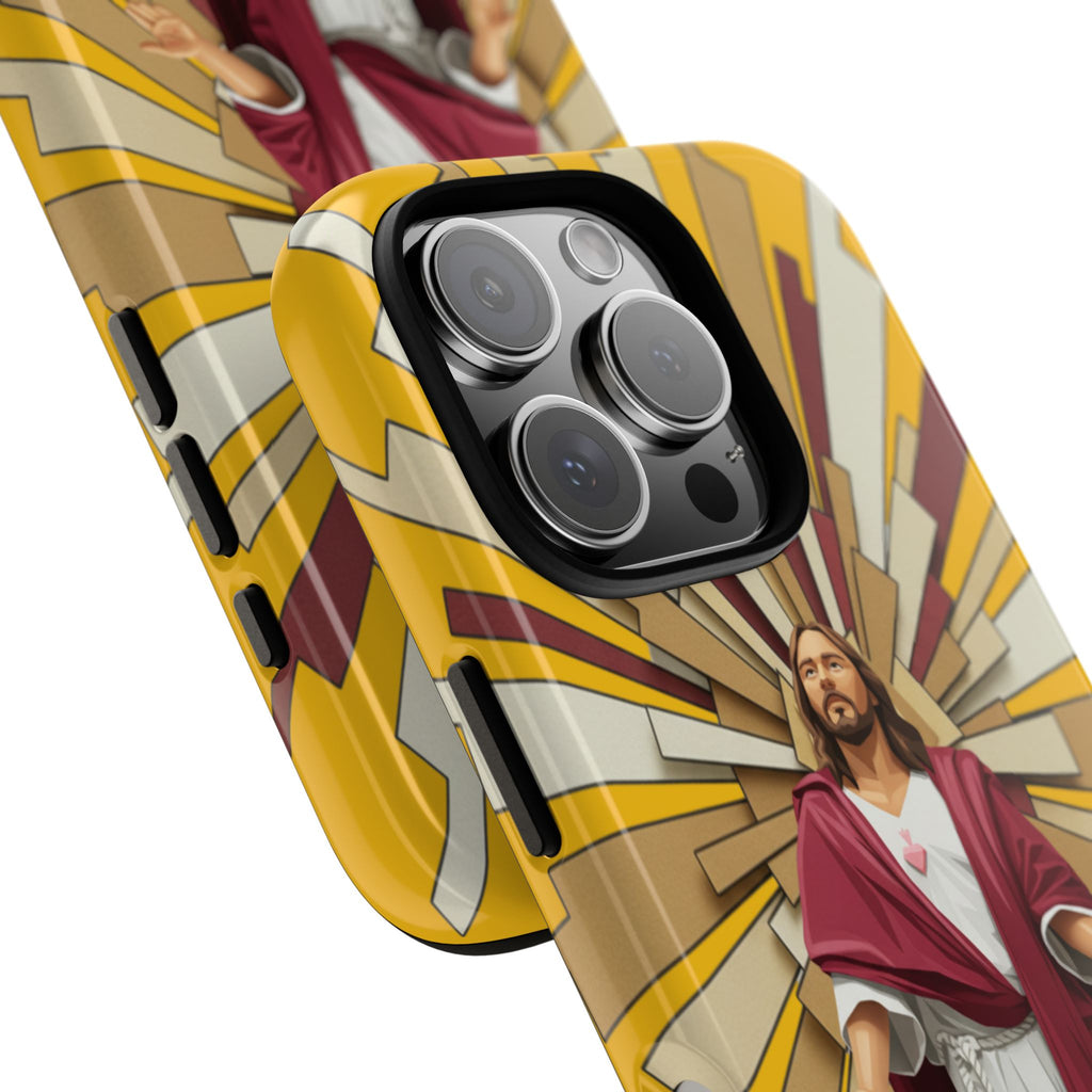 Radiant Jesus Art Phone Case | Christian Faith Inspirational Protective Cover
