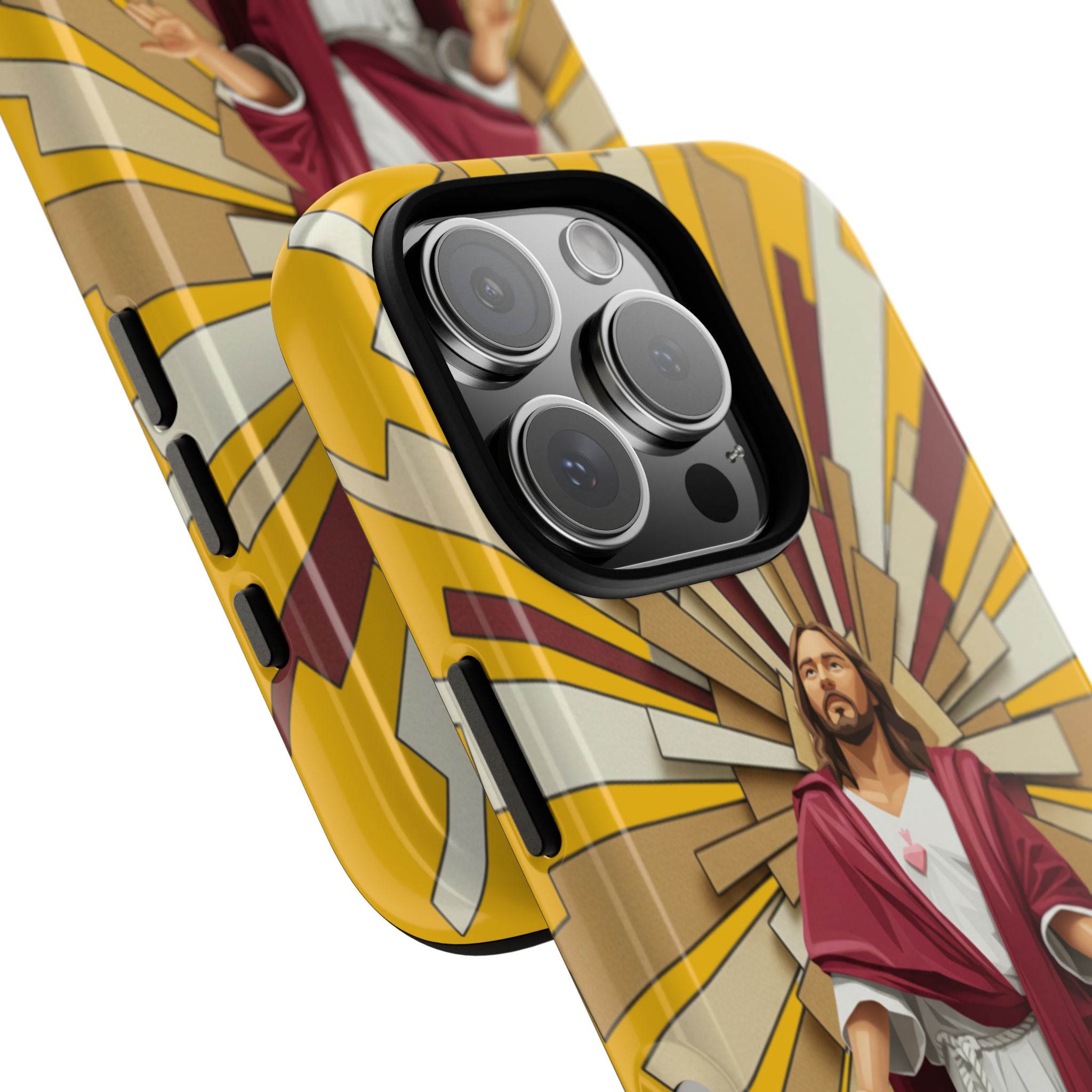 Radiant Jesus Art Phone Case | Christian Faith Inspirational Protective Cover