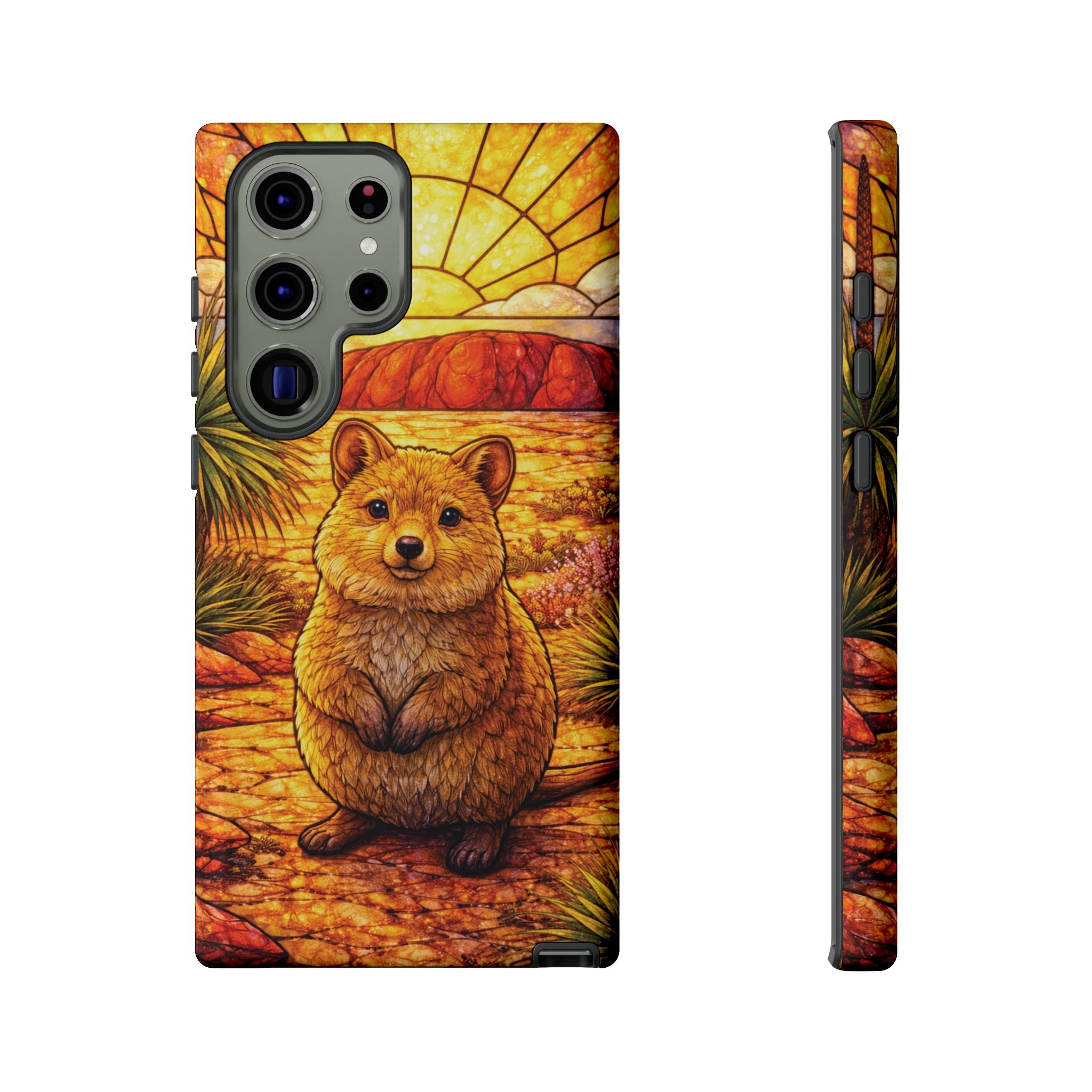 Quokka Stained-Glass Phone Case — Galaxy, iPhone & Pixel