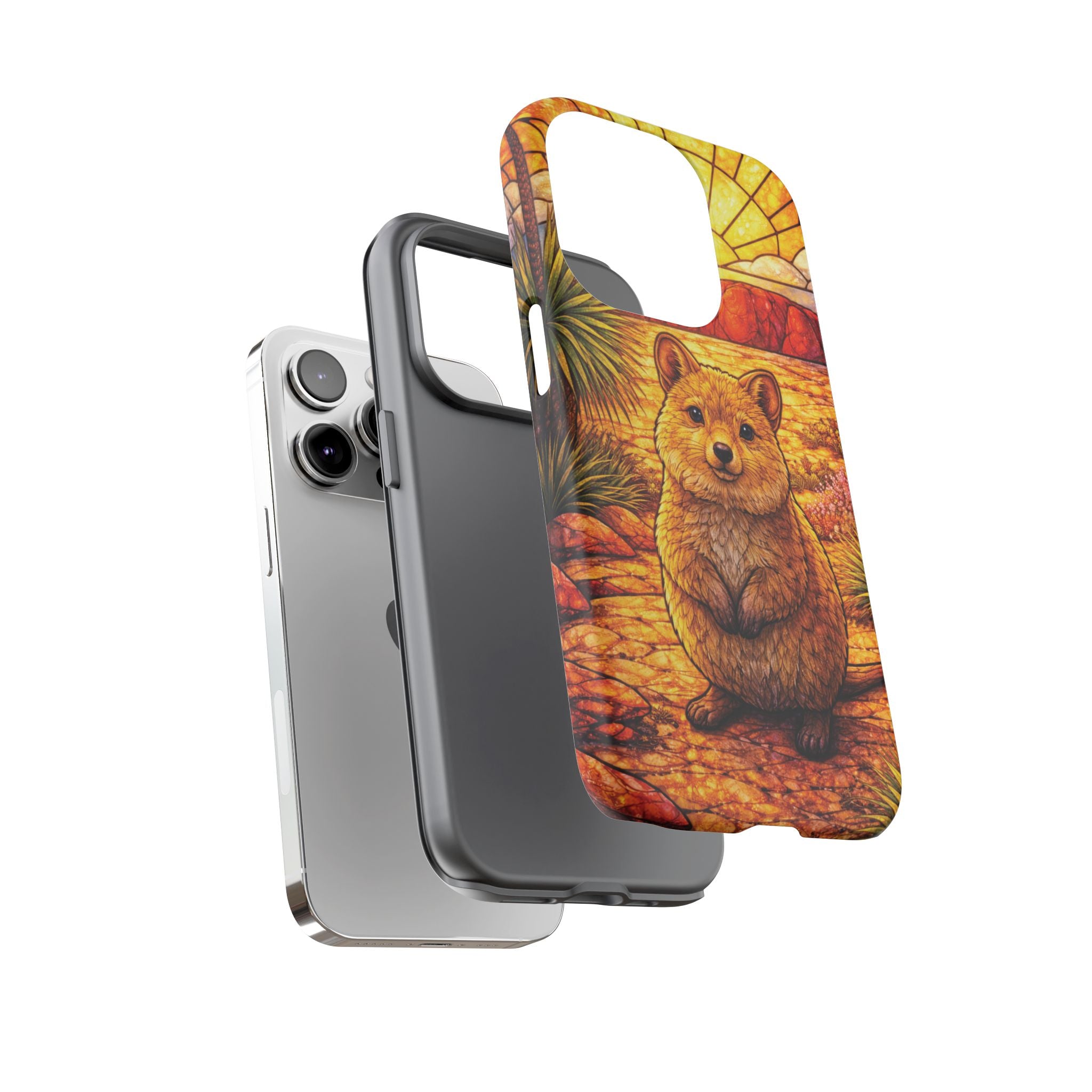 Quokka Stained-Glass Phone Case — Galaxy, iPhone & Pixel