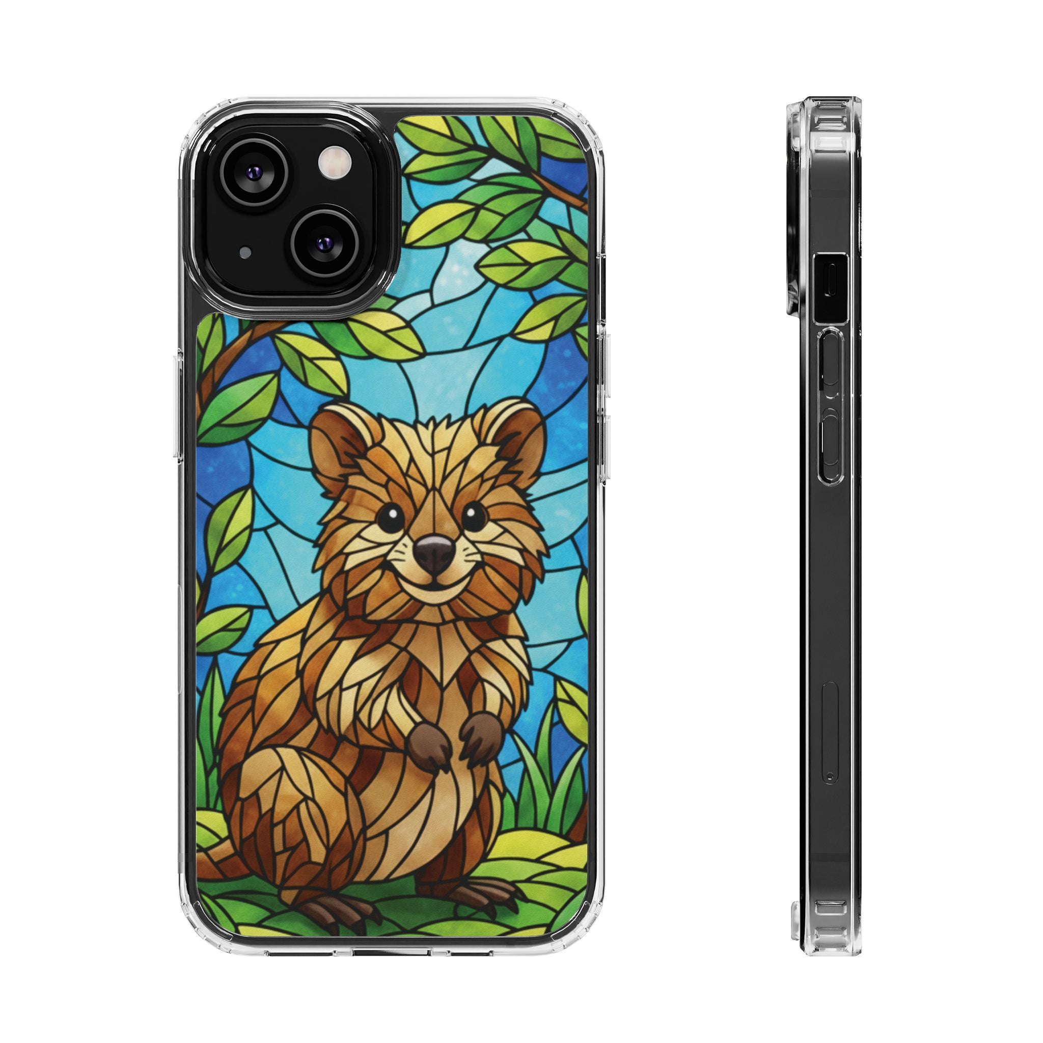 Quokka Phone Case Design Art Mobile Cover Phone Protection Device Skin Animal Print Stained Glass Art Australian Wildlife Gift Idea Phone