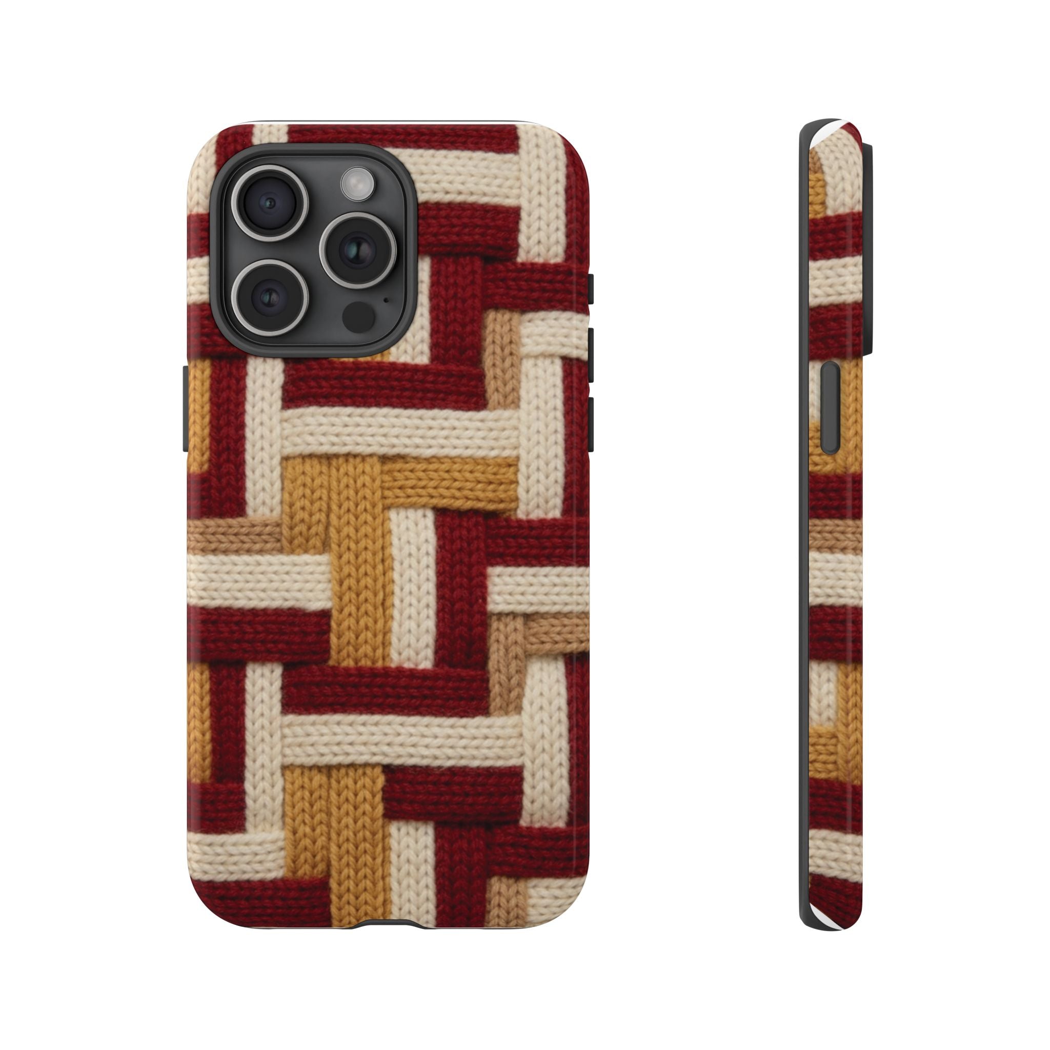 Yarn Pattern Phone Case Cozy Knit Texture Smartphone Protective Cover Elegant Design Mobile Device Cases for Samsung iPhone Pixel Models