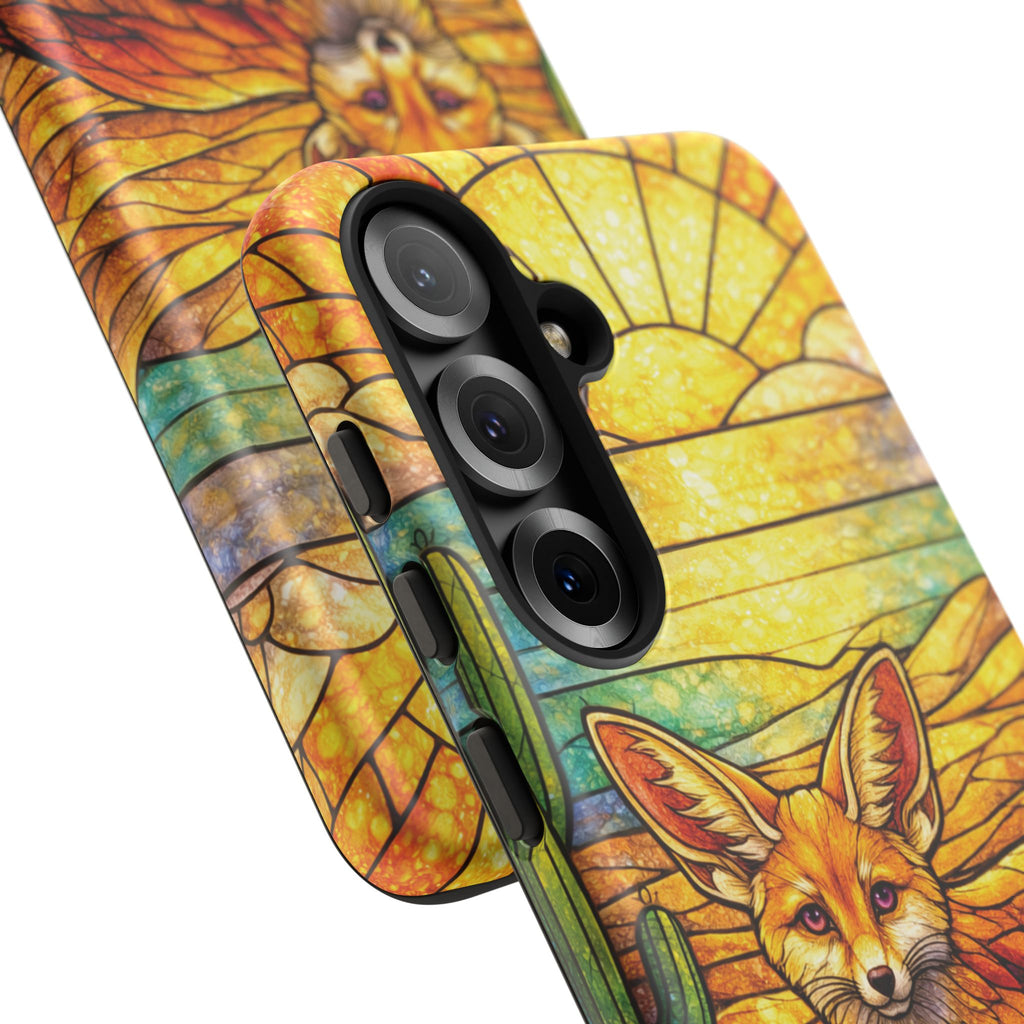 Desert Fox Stained Glass Phone Case — Galaxy & iPhone Pixel Compatible
