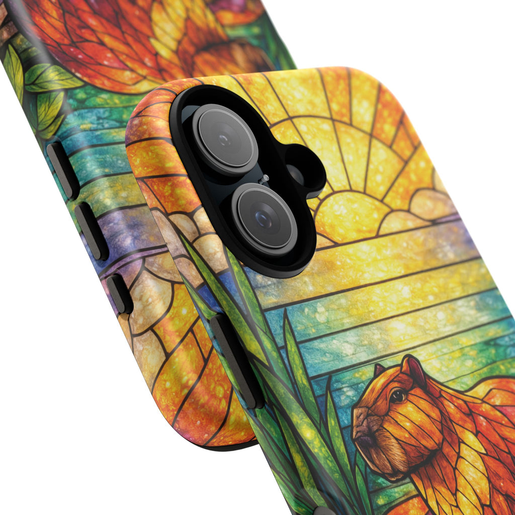 Capybara Stained Glass Galaxy Phone Case — "Tough Cases"