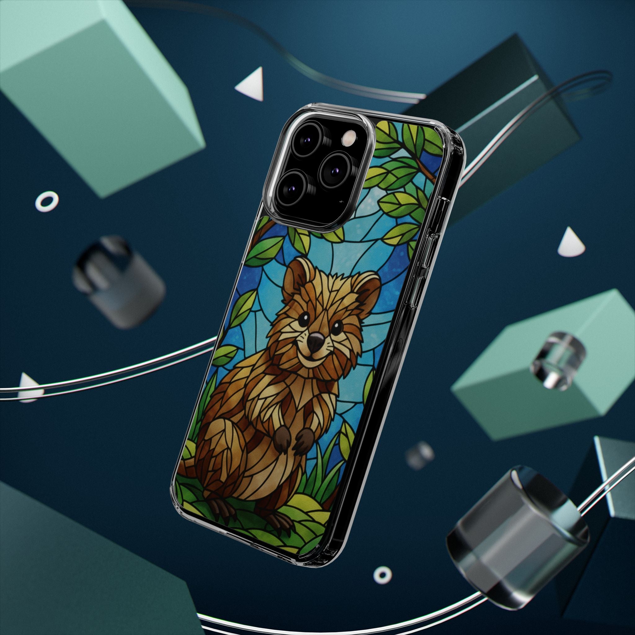 Quokka Phone Case Design Art Mobile Cover Phone Protection Device Skin Animal Print Stained Glass Art Australian Wildlife Gift Idea Phone