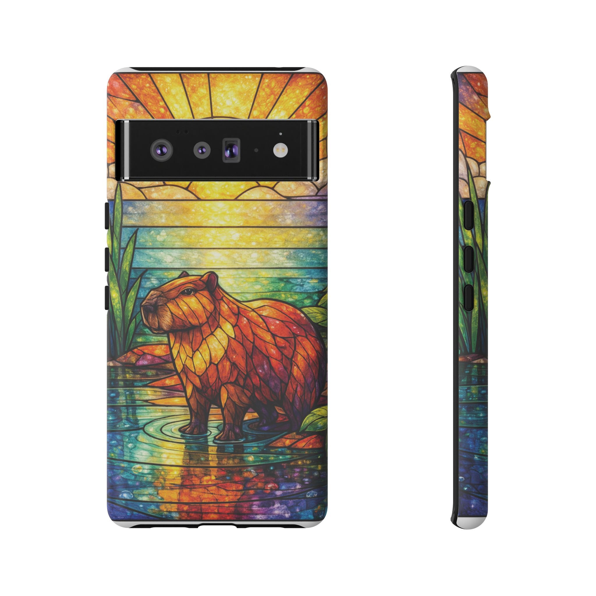 Capybara Stained Glass Galaxy Phone Case — "Tough Cases"